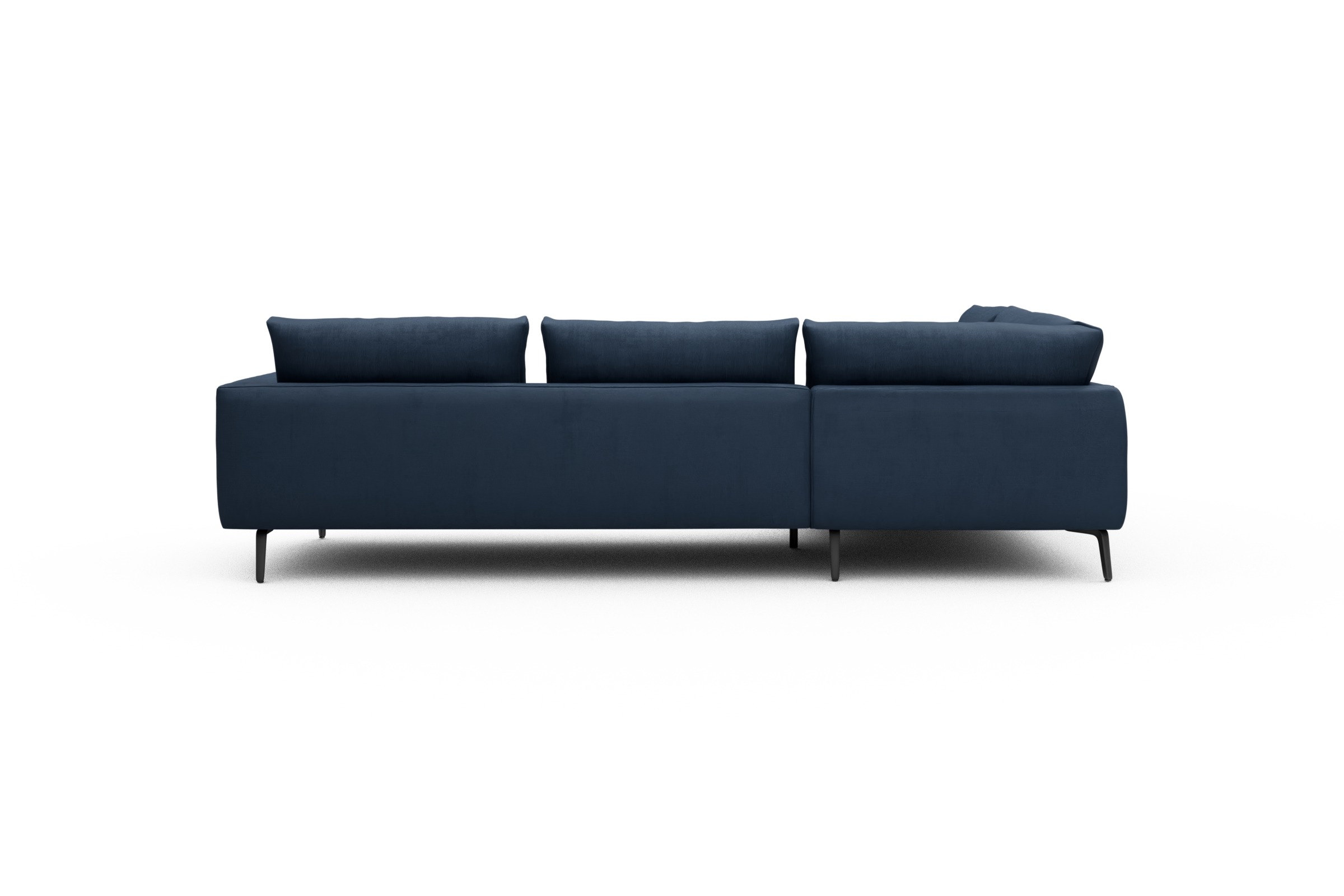 Ecksofa Karl Relax-Ecke links mit 2,5-Sitzer Cordufine-Royal-Blue