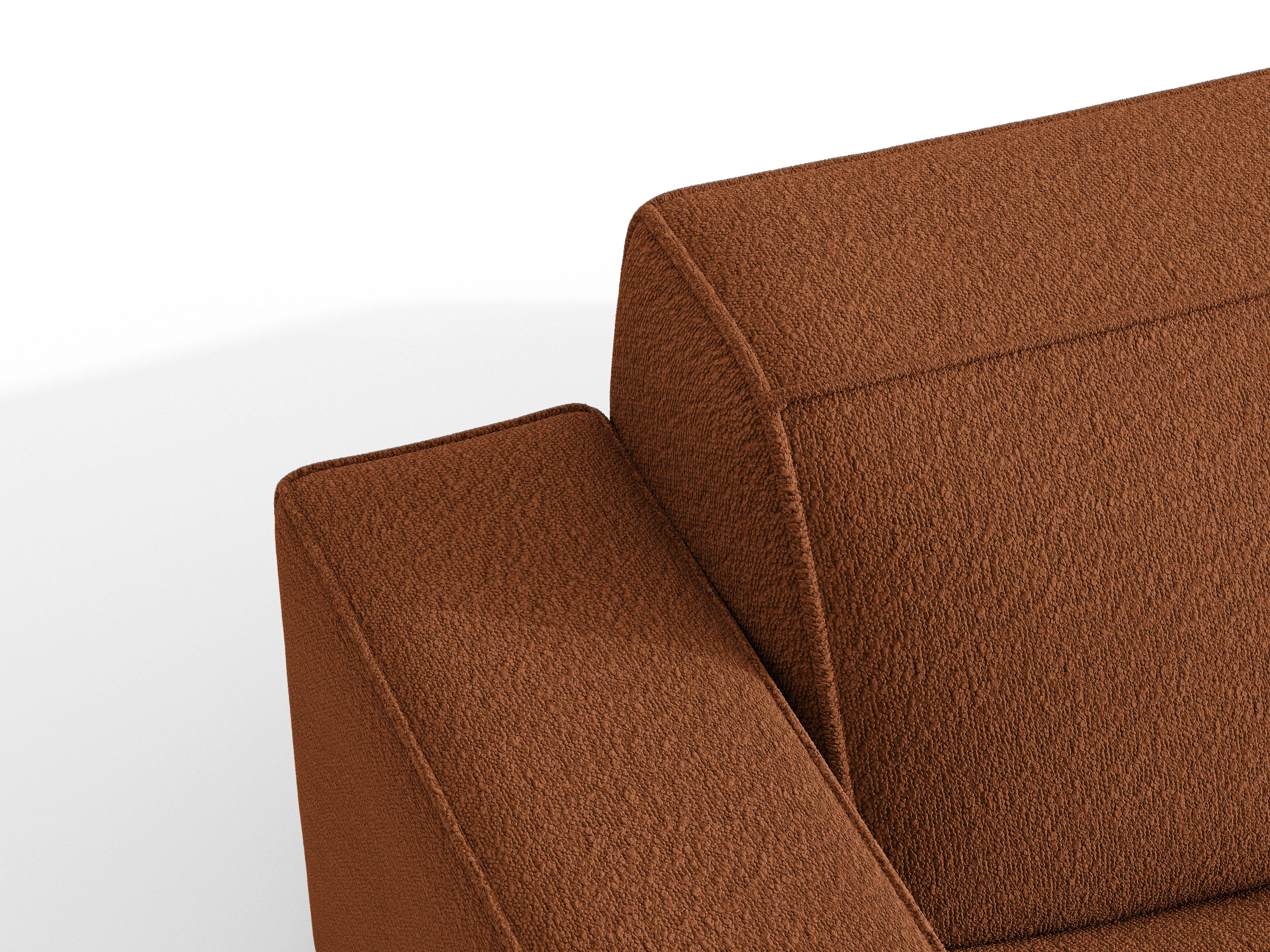 Micadoni Schlafsofa Jodie 3-Sitzer Boucle Baloo Terrakotta