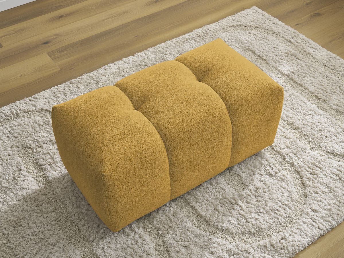 Bobochic Roxelane Pouf Melange-Stoff Gelb