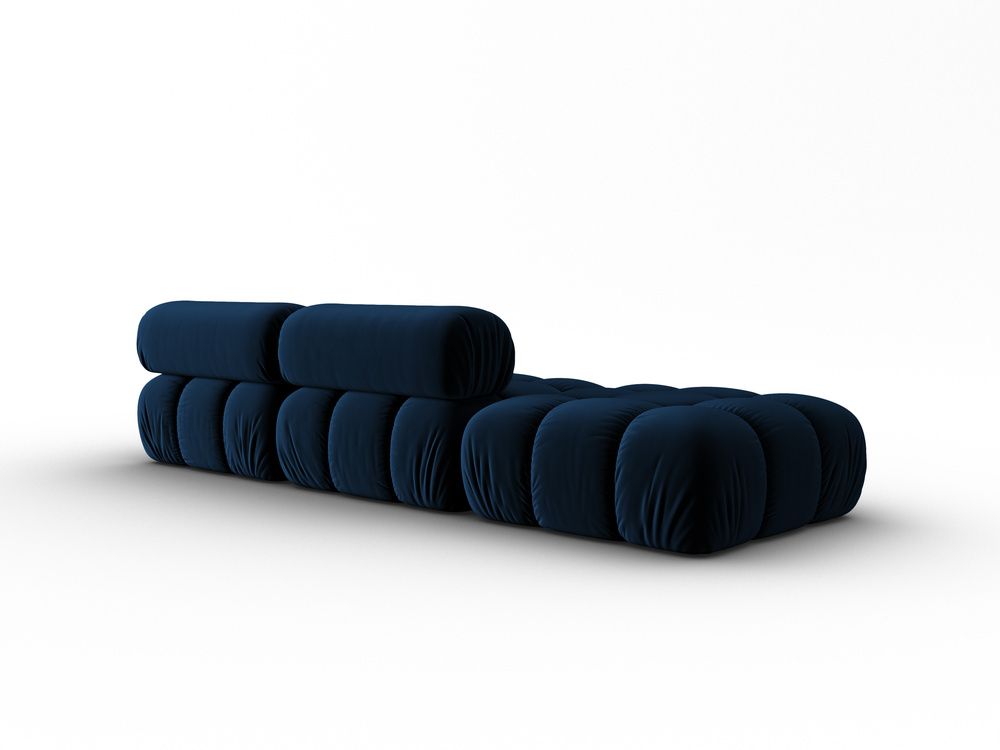 Cosmopolitan Design Modulares Sofa Cortina 4-Sitzer Samt Bluvel Königsblau Links