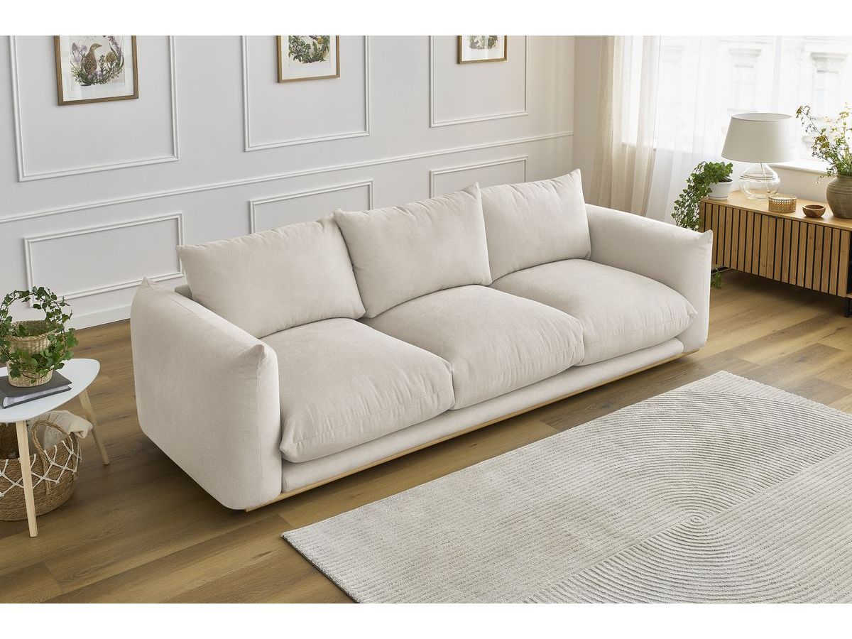 Bobochic Ernest Sofa 3-Sitzer 265 × 106 cm Stoff Beige