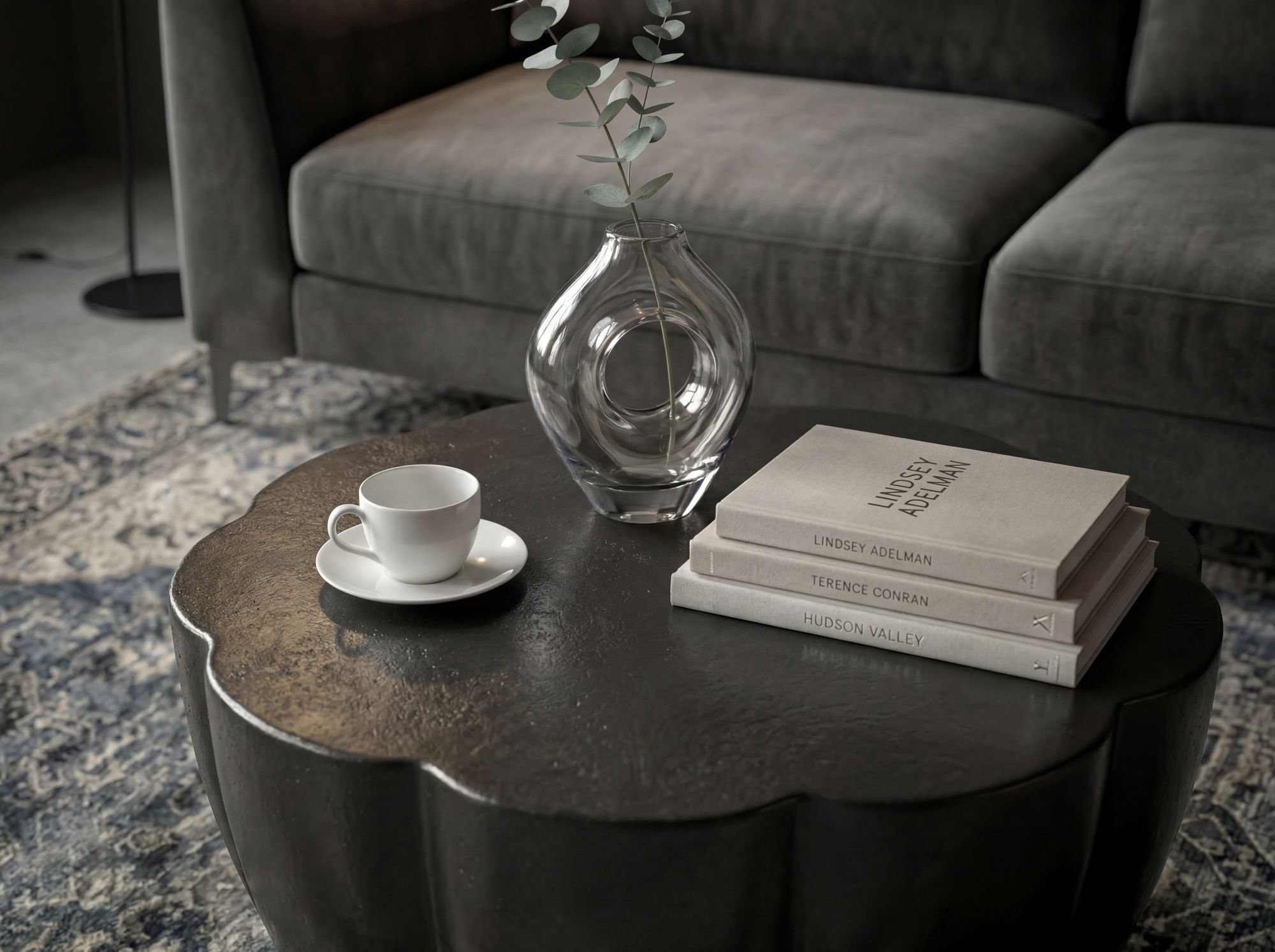 Couchtisch Kvam Aluminium Schwarz Ø 60 cm