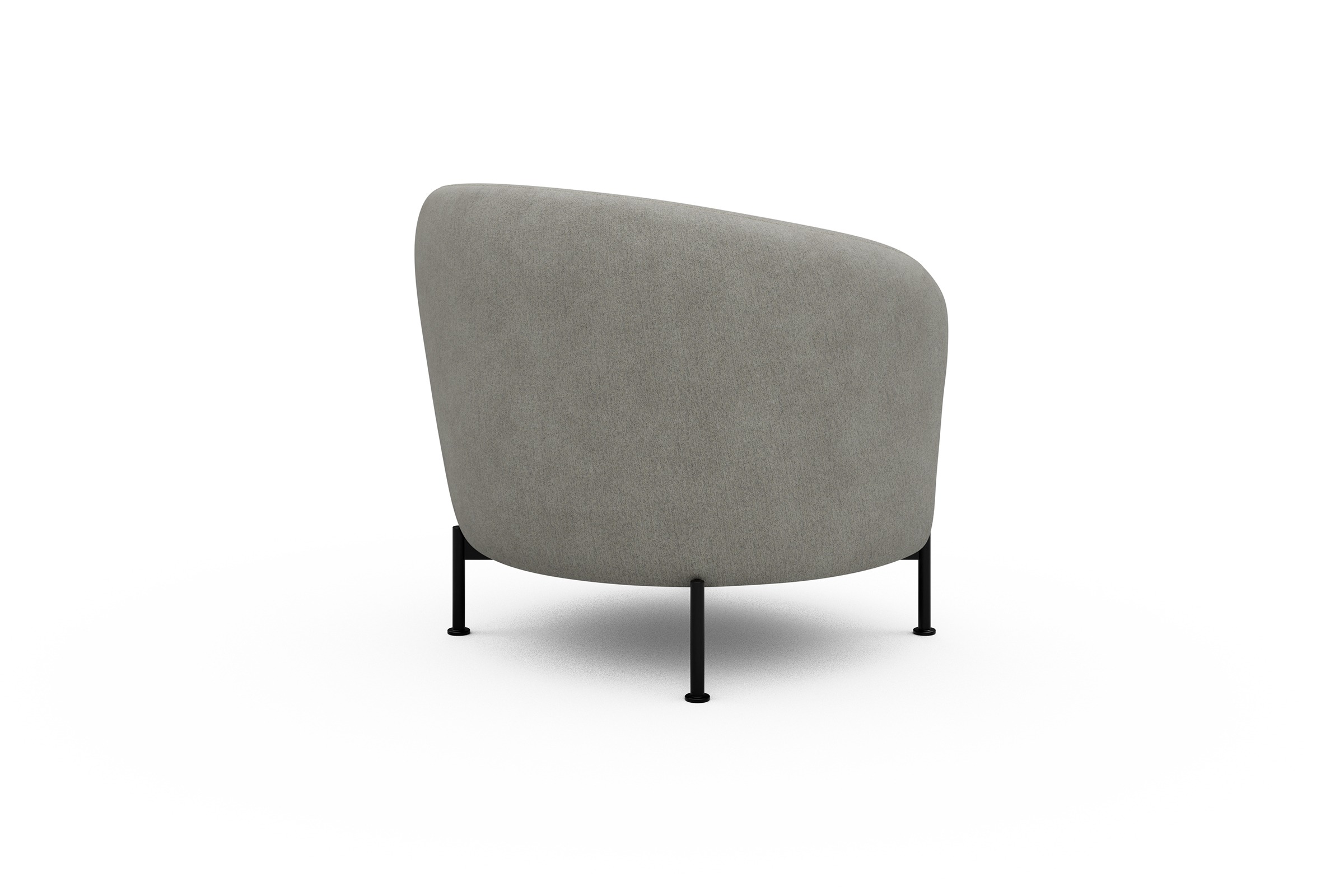 Sessel Ronda X-Metallgestell Schwarz Carreno-Moon-Stone-White