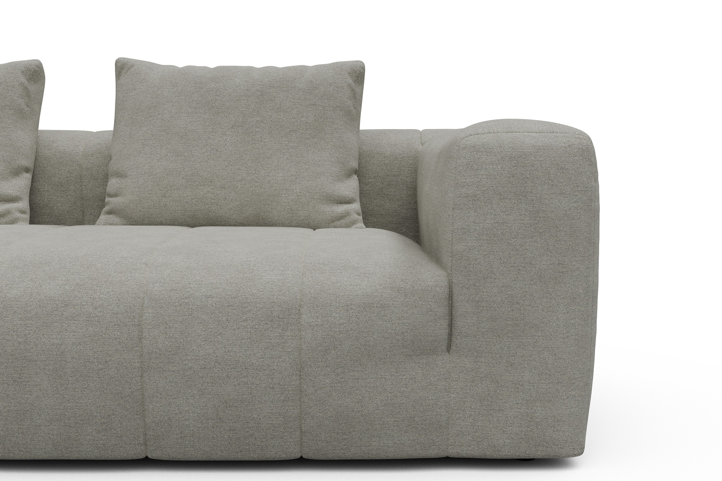 Sofa Hugo 3-Sitzer Carreno-Moon-Stone-White