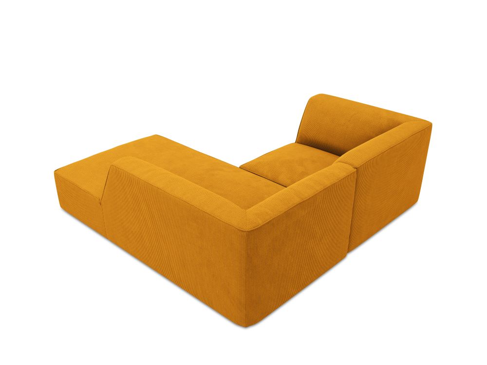 Cosmopolitan Design Ecksofa Siena 3-Sitzer Kord Scala Gelb Rechts