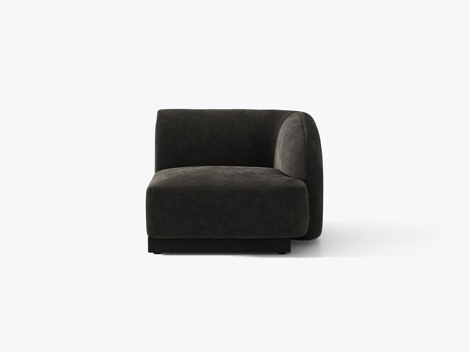 Micadoni Eckmodul Miley 1-Sitzer Rechts Chenille Eden Anthrazit