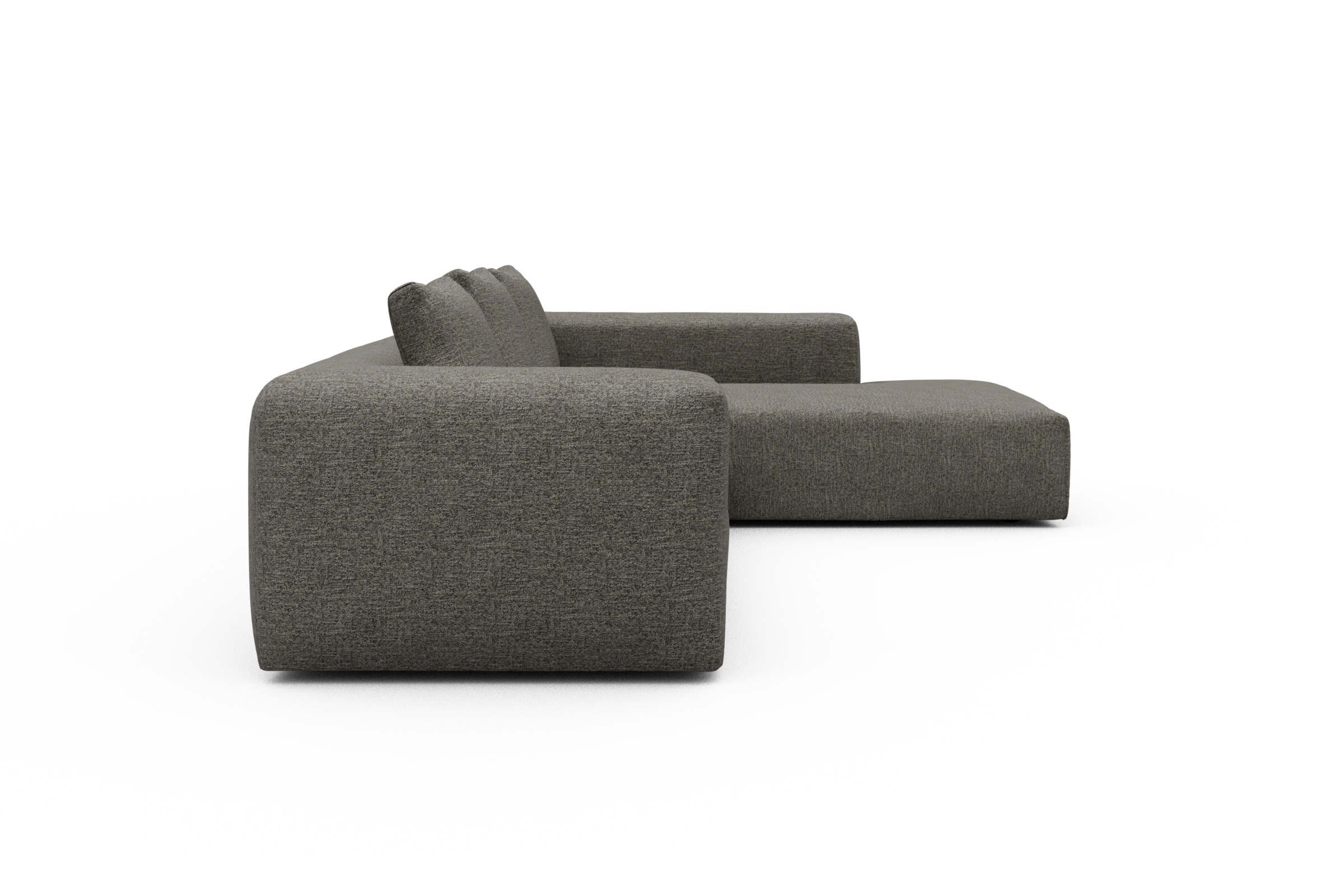 Ecksofa Fred Relax-Ecke rechts mit 2,5-Sitzer Carreno-Sepie-Brown