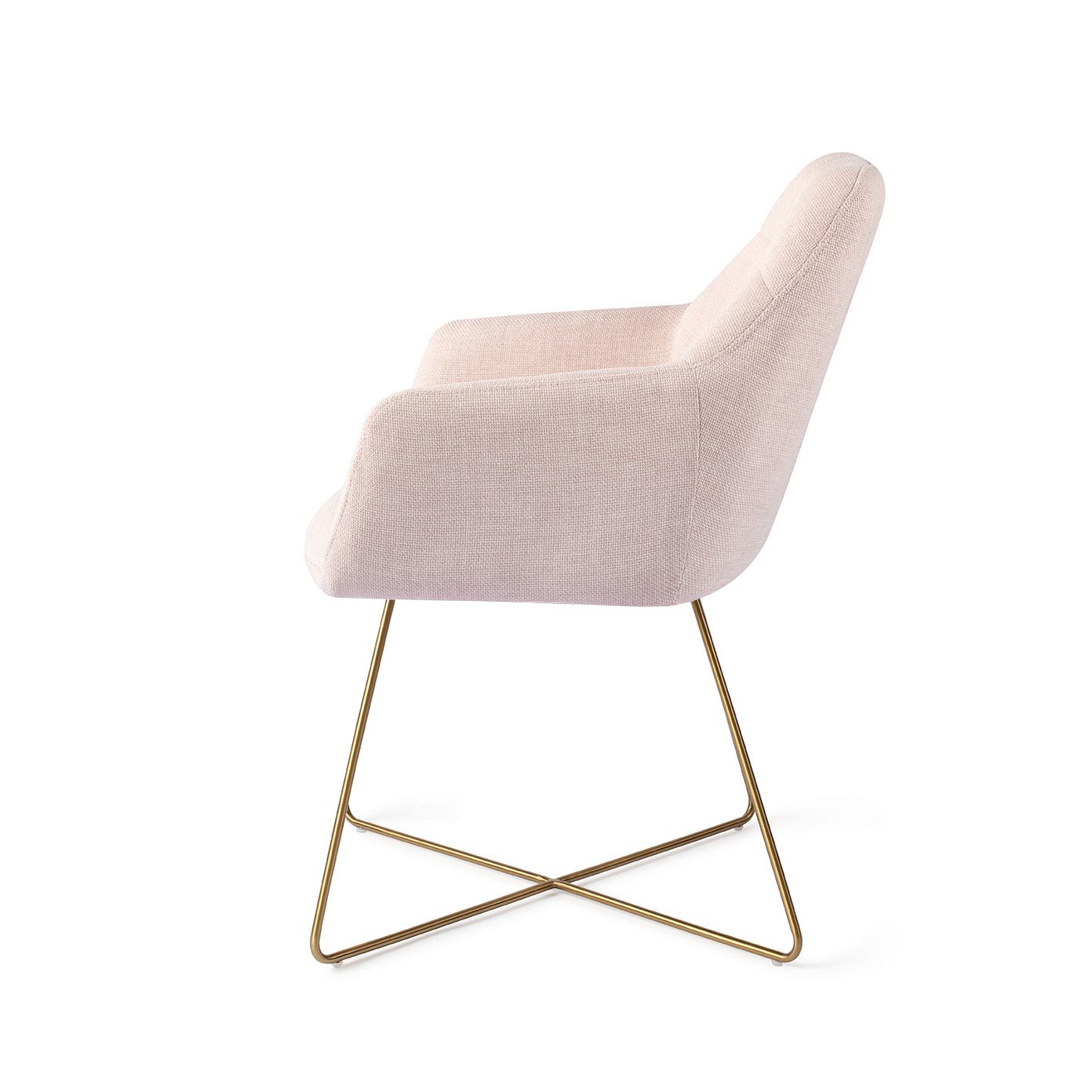 Jesper Home Esszimmerstuhl Noto Petal-Pink Cross Gold