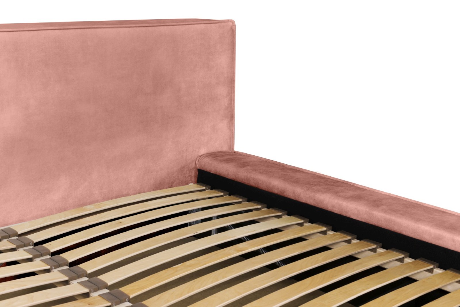 Polsterbett Delano Samtstoff 160x200 mit Holzrahmen Macau Coral