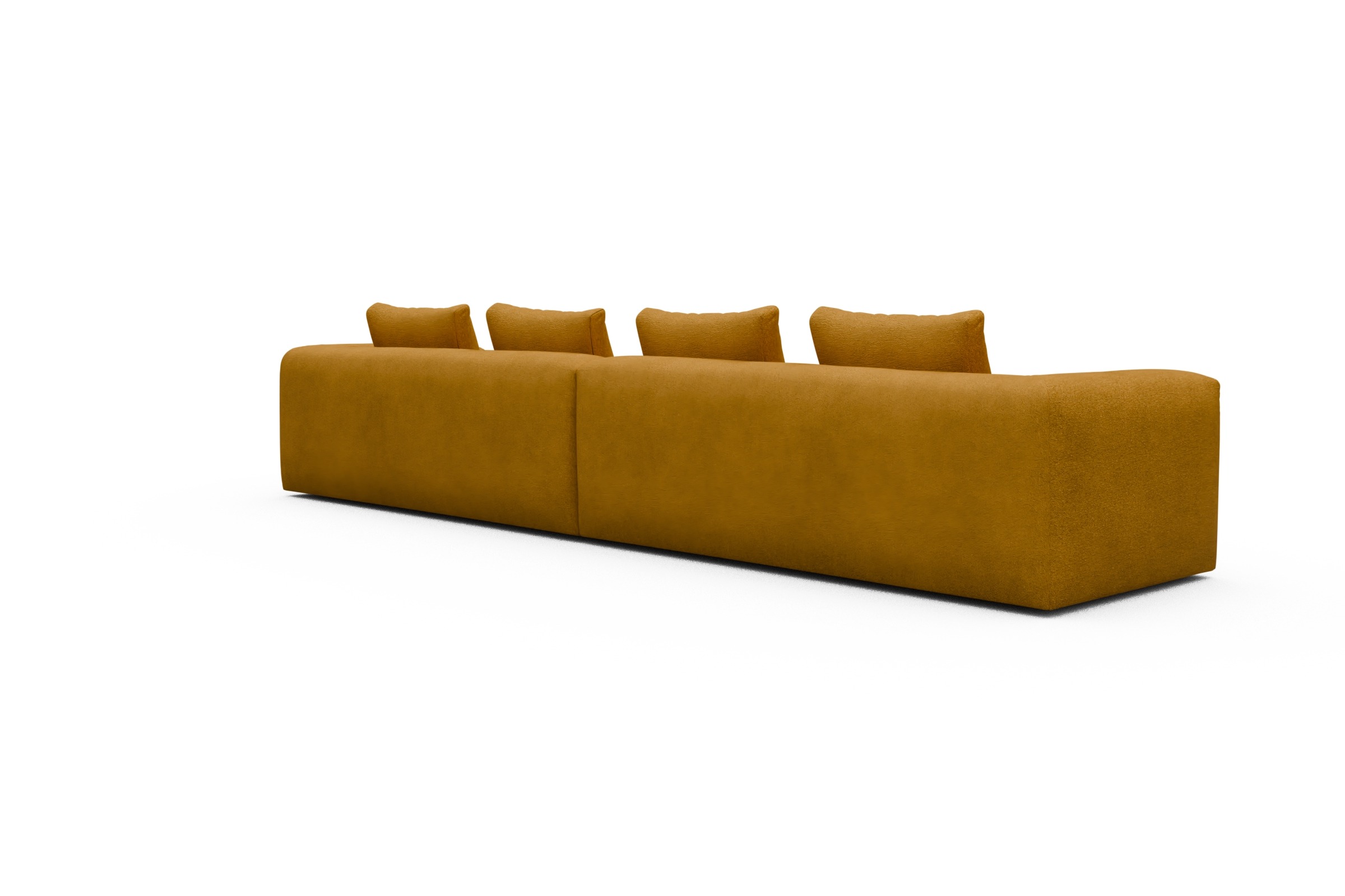 Sofa Modulares XXL Sofa Fred 5-Sitzer Boucle-Ochre
