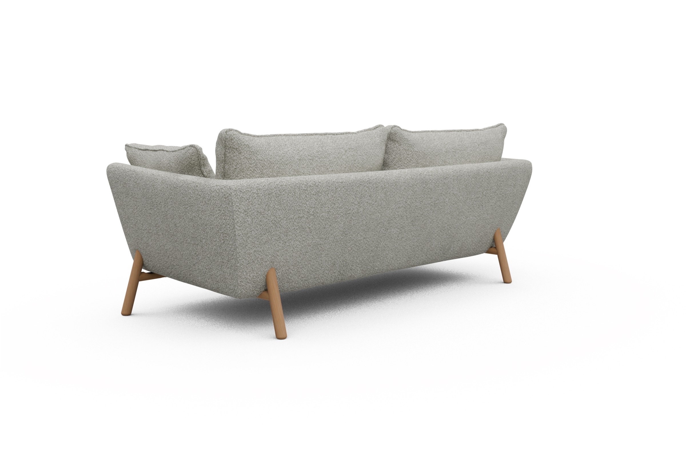 Sofa Emil PREMIUM 3-Sitzer Beinfarbe Eiche Natur Vanora-Warm-Sand