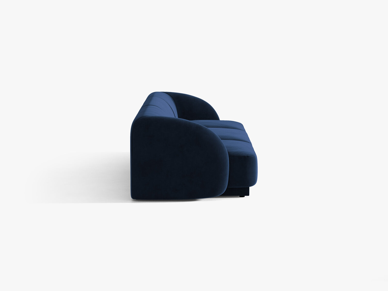 Micadoni Sofa Miley 3-Sitzer Samt Bluvel Königsblau