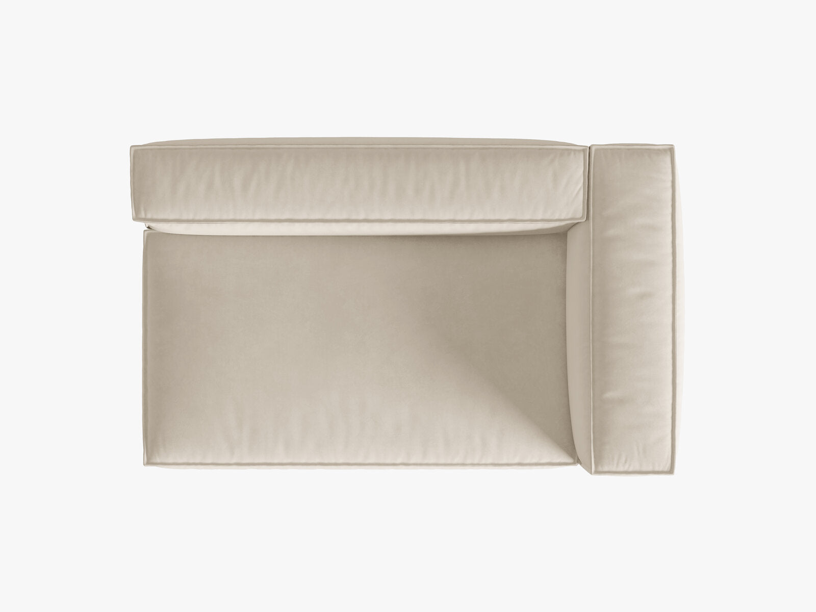Micadoni Modul Nuria Groß 3-Sitzer Samt Paris Beige Rechts