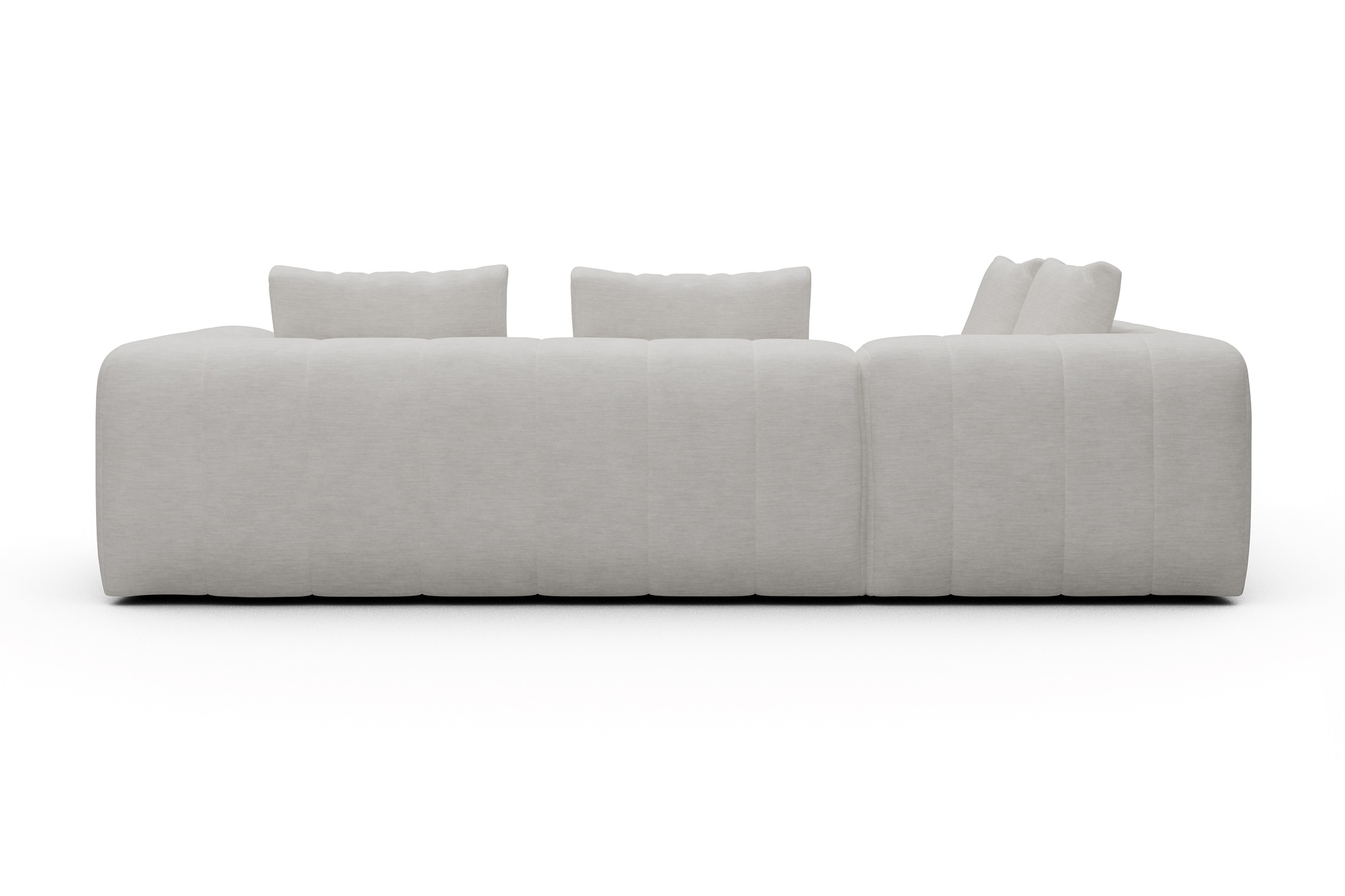 Ecksofa Hugo 2x 2,5-Sitzer Armlehne rechts Vivus-Dusty-Off-White