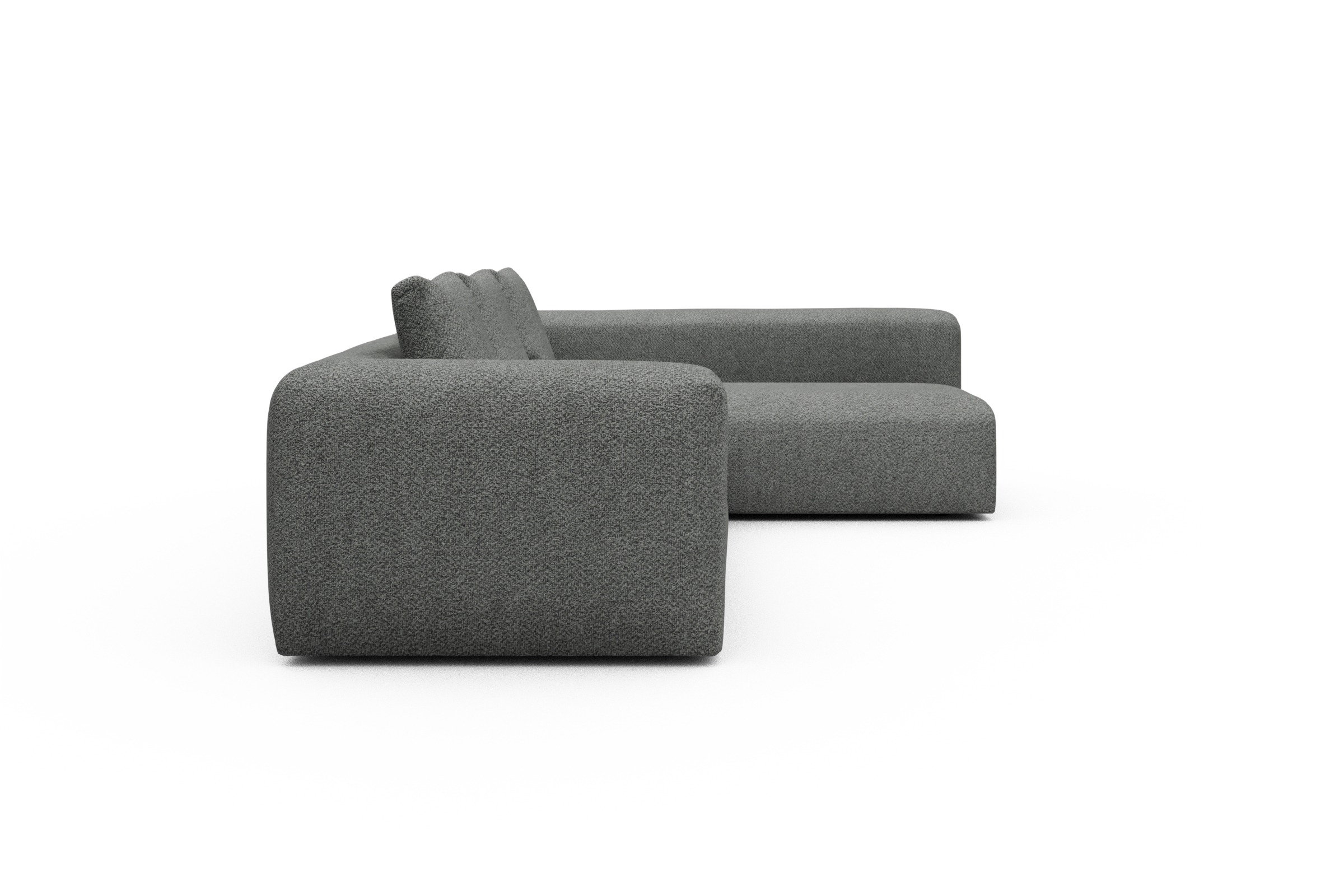 Ecksofa Fred 2x 2,5-Sitzer rechts offen Vanora-Warm-Grey