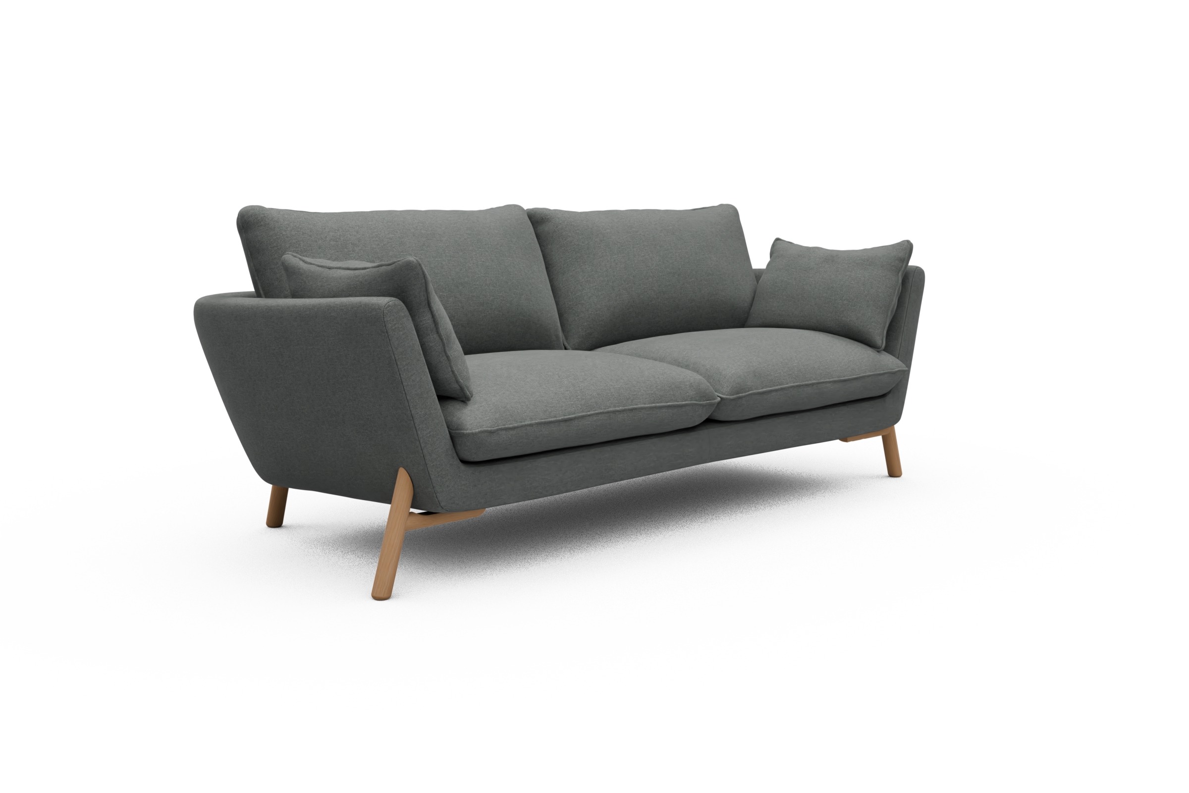 Sofa Emil 3-Sitzer Beinfarbe Eiche Natur Satya-Steel