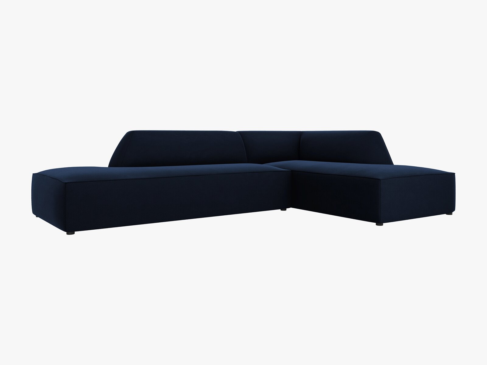Micadoni Ecksofa Ruby 4-Sitzer Rechts Samt Salvador Königsblau