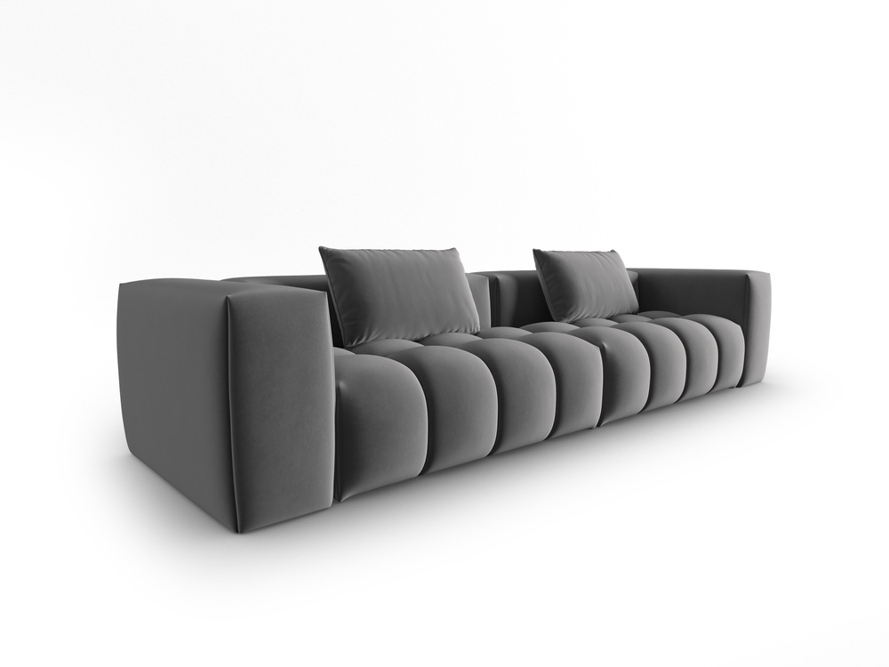 Cosmopolitan Design Sofa Verona 5-Sitzer Samt Casino Anthrazit