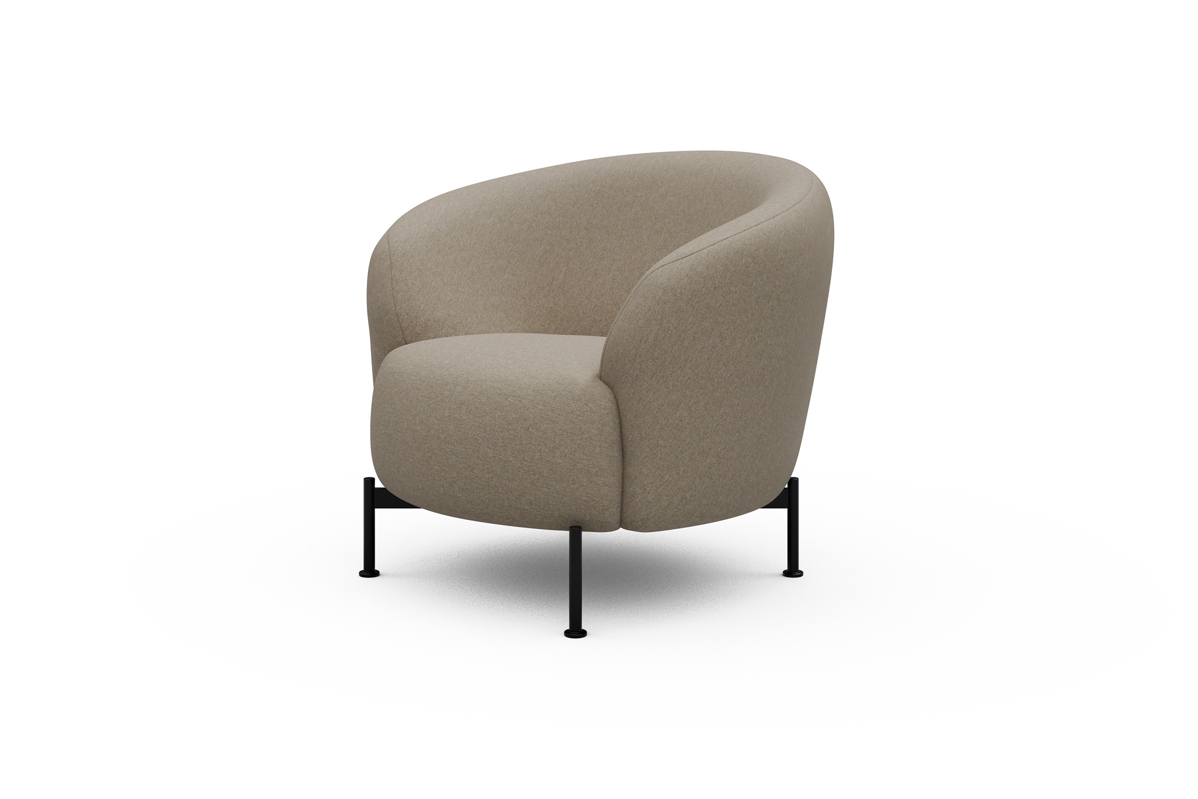 Sessel Ronda X-Metallgestell Schwarz Satya-Natural