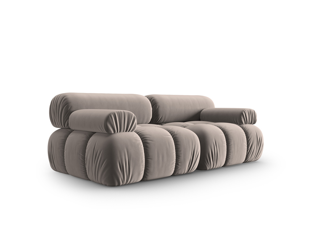 Cosmopolitan Design Sofa Cortina 2-Sitzer Samt Bluvel Cappuccino