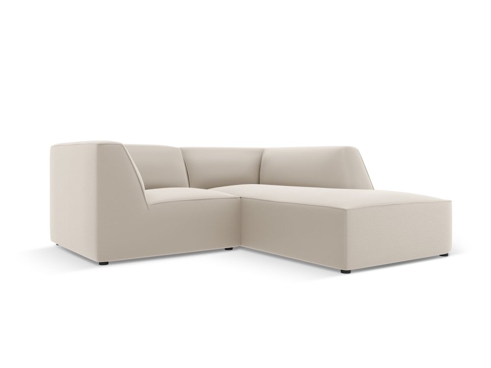 Cosmopolitan Design Ecksofa Siena 3-Sitzer Kunstleder Pacifico Taubengrau Rechts