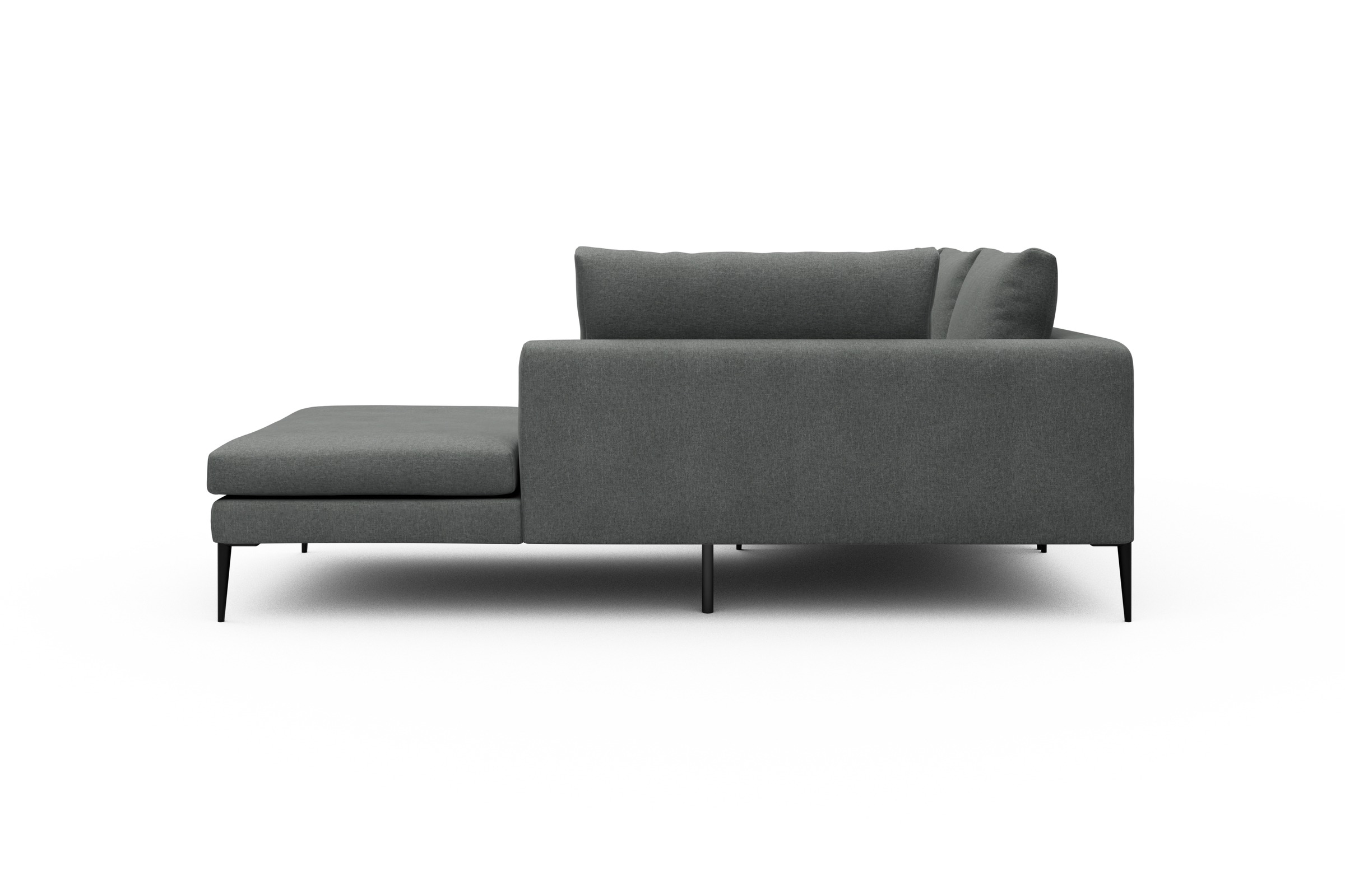 Ecksofa Paul Relax-Ecke rechts mit 2-Sitzer Satya-Steel