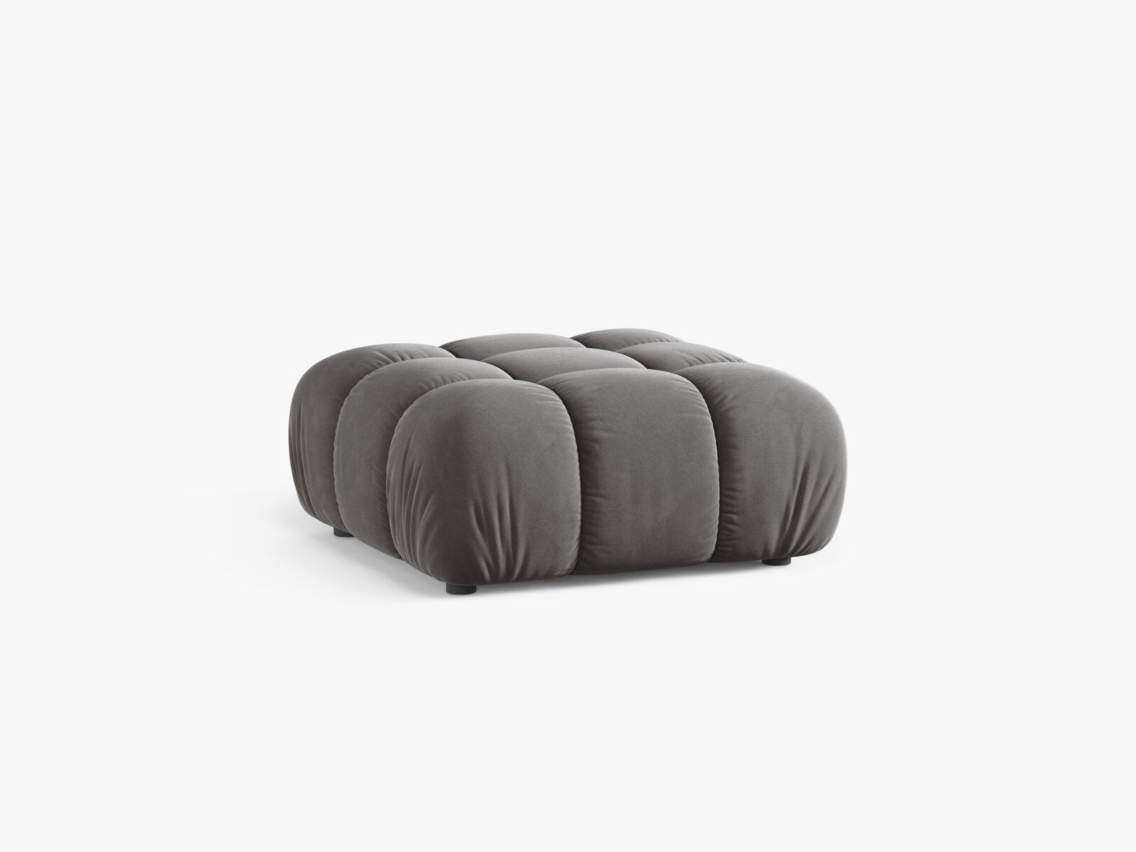Micadoni Hocker Bellis Samt Bluvel Hellgrau
