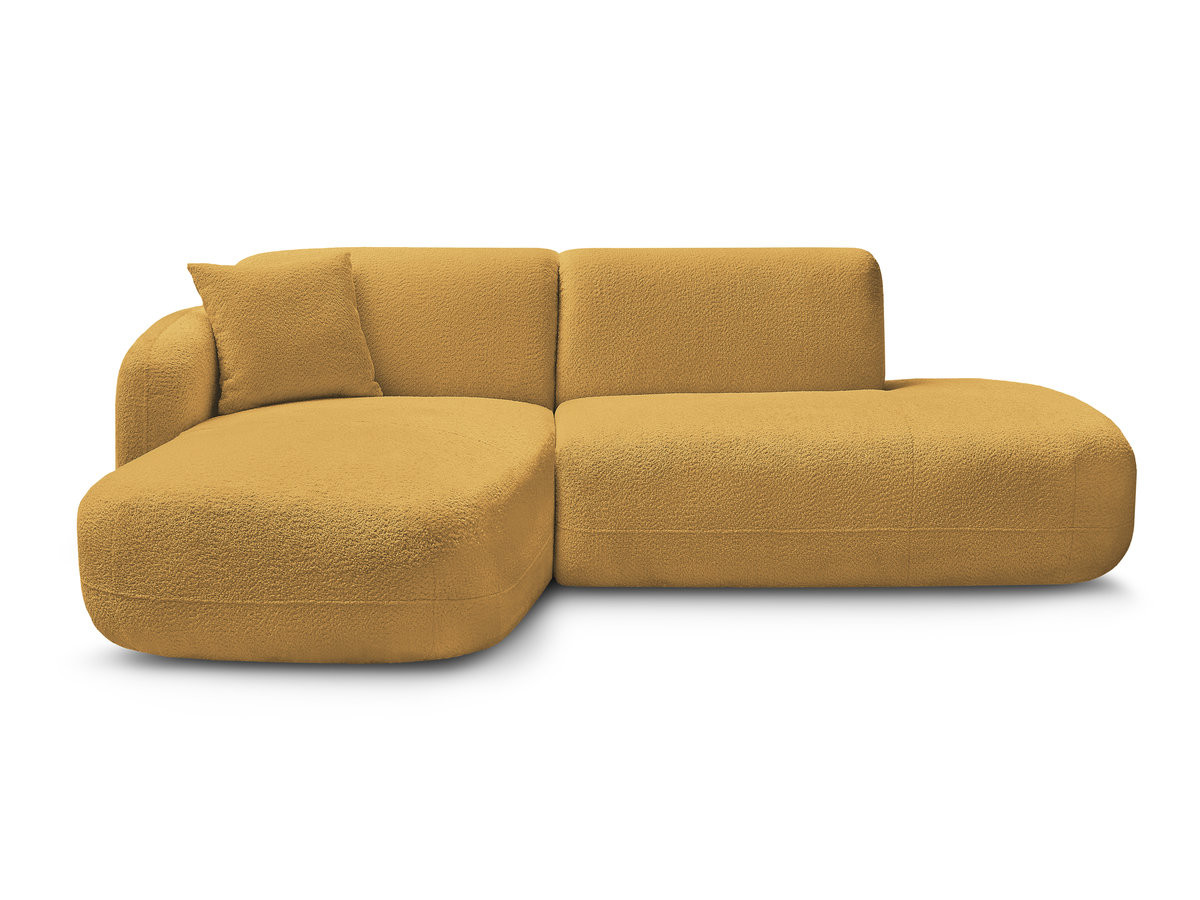 Bobochic Anda Ecksofa 241 × 163 cm Chenille Gelb Ecke links