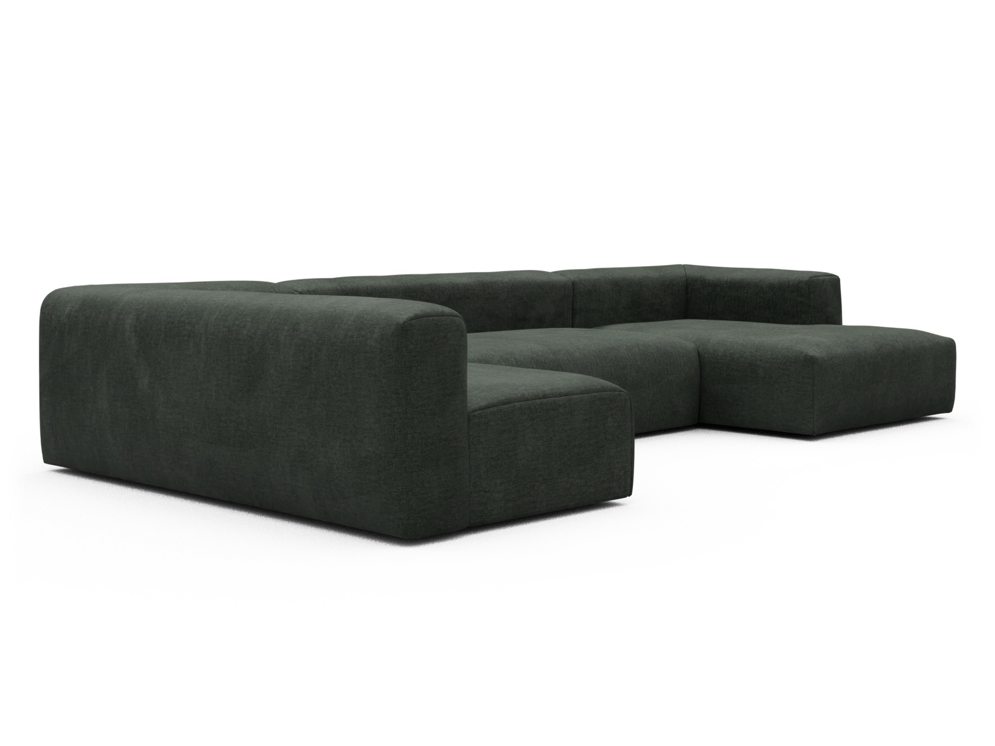Skandi Home Wohnlandschaft Fred Chaiselongue rechts mit 2-Sitzer und lange Armlehne links Aivi-Pine-Green moebelfaktor