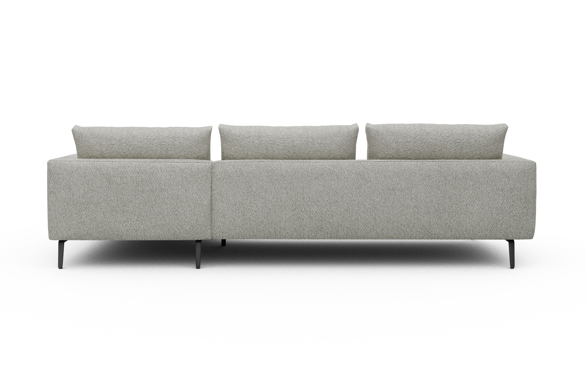 Ecksofa Karl Chaiselongue rechts mit 2,5-Sitzer Vanora-Warm-Sand