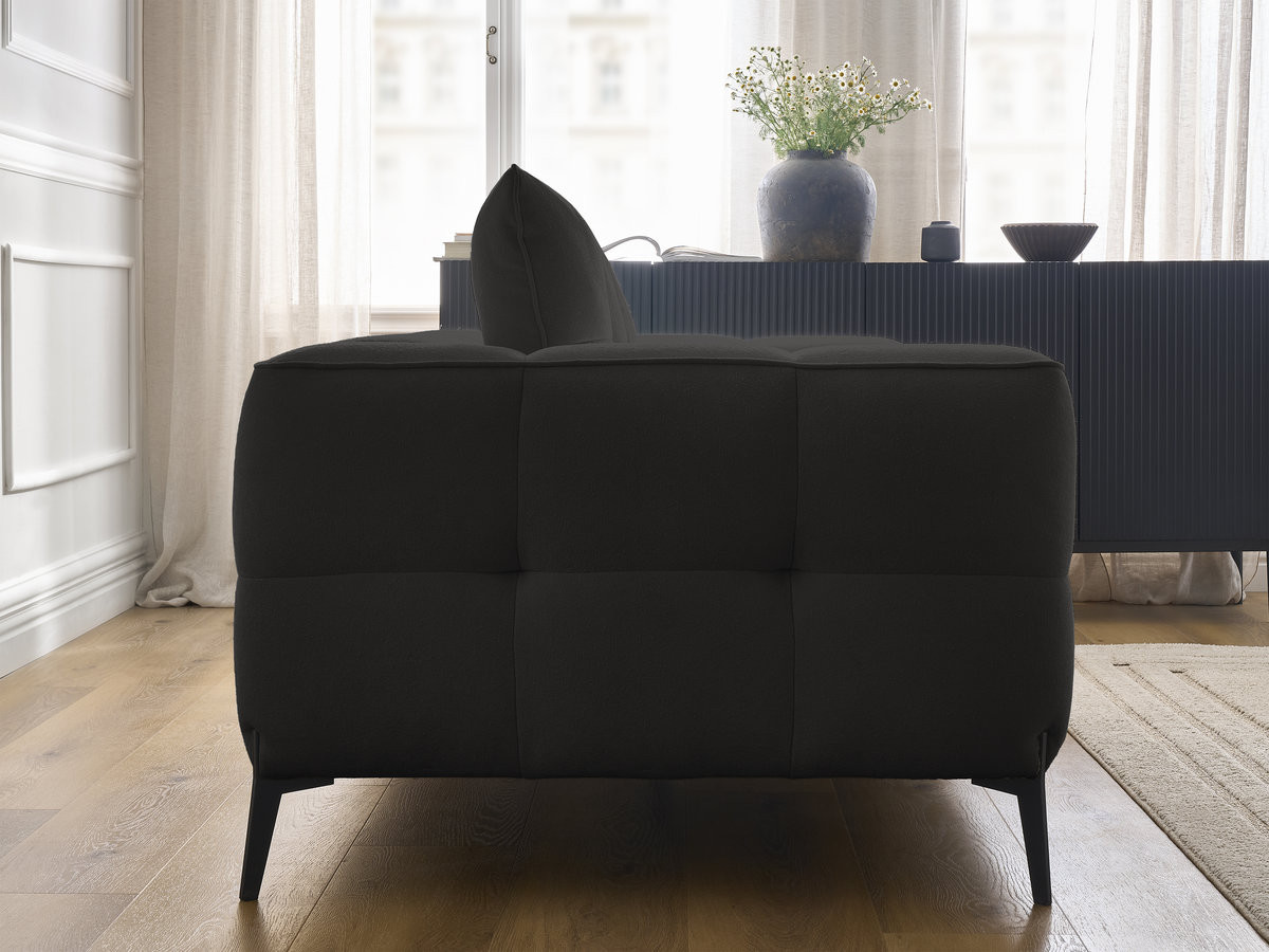 Bobochic Anis Sofa 3-Sitzer Strukturstoff Schwarz