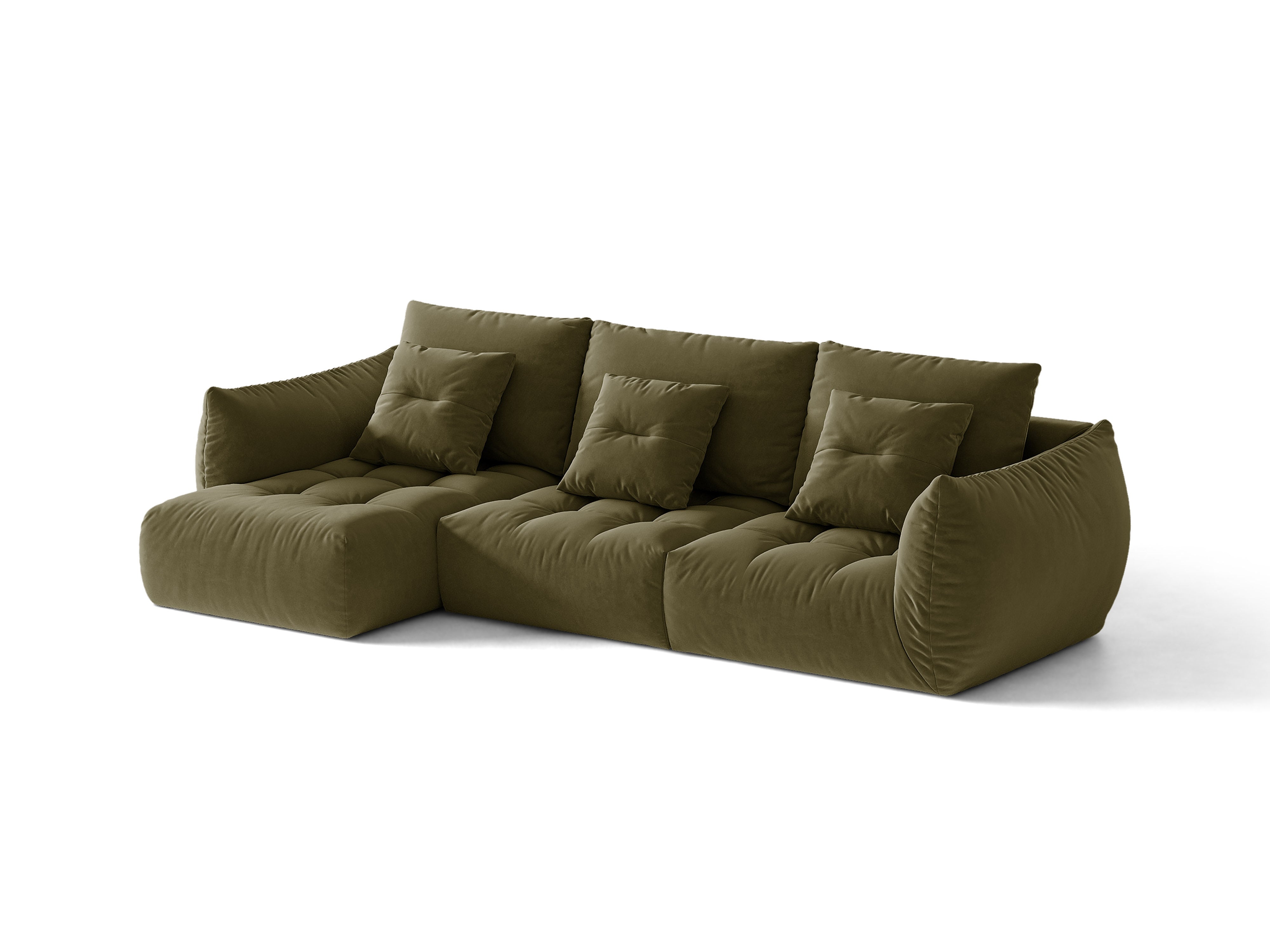 Micadoni Bloom Sofa Links Samt Casino Hellgrün