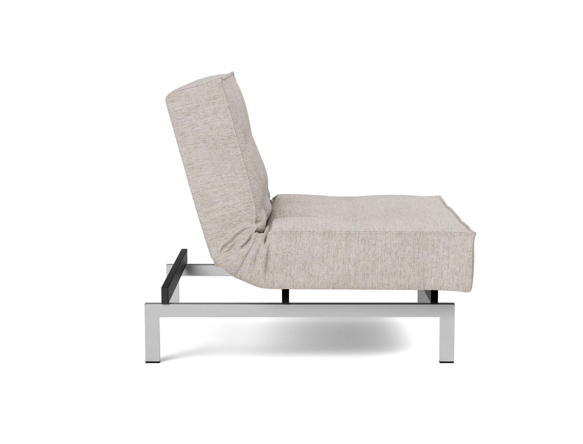 Sessel Splitback Chenille Yuveno 471-Sand Beine Chrom