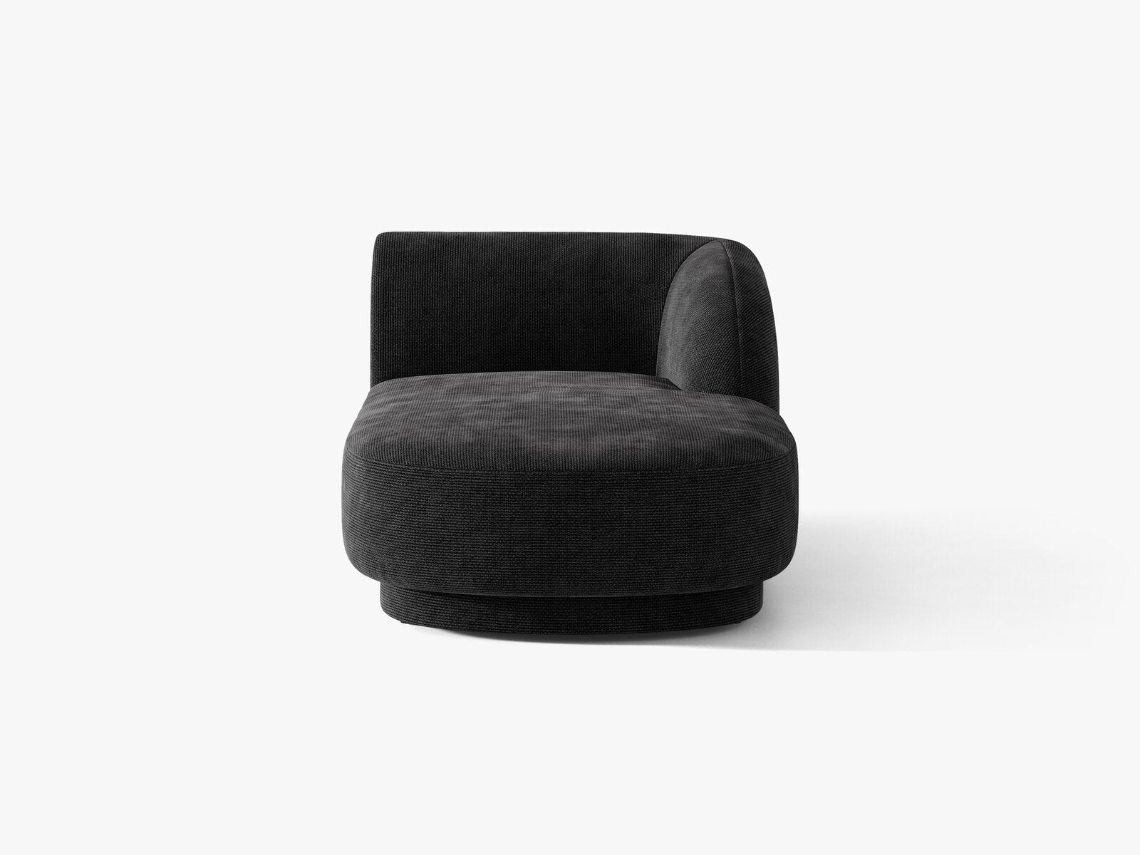 Micadoni Modul Miley 2-Sitzer Rechts Chenille Haga Schwarz