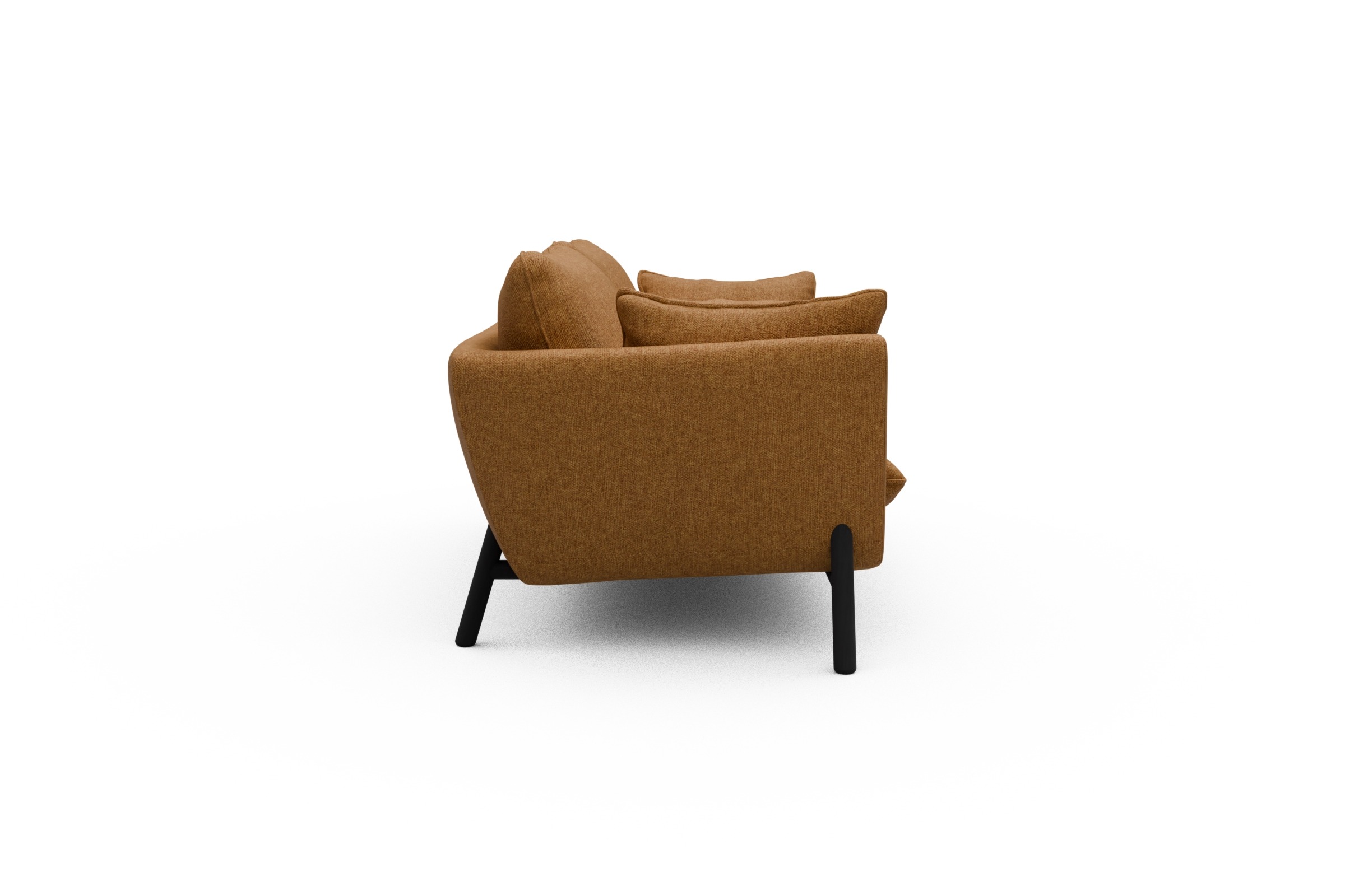 Sofa Emil 2-Sitzer Beinfarbe Eiche Schwarz Sama-Curcama