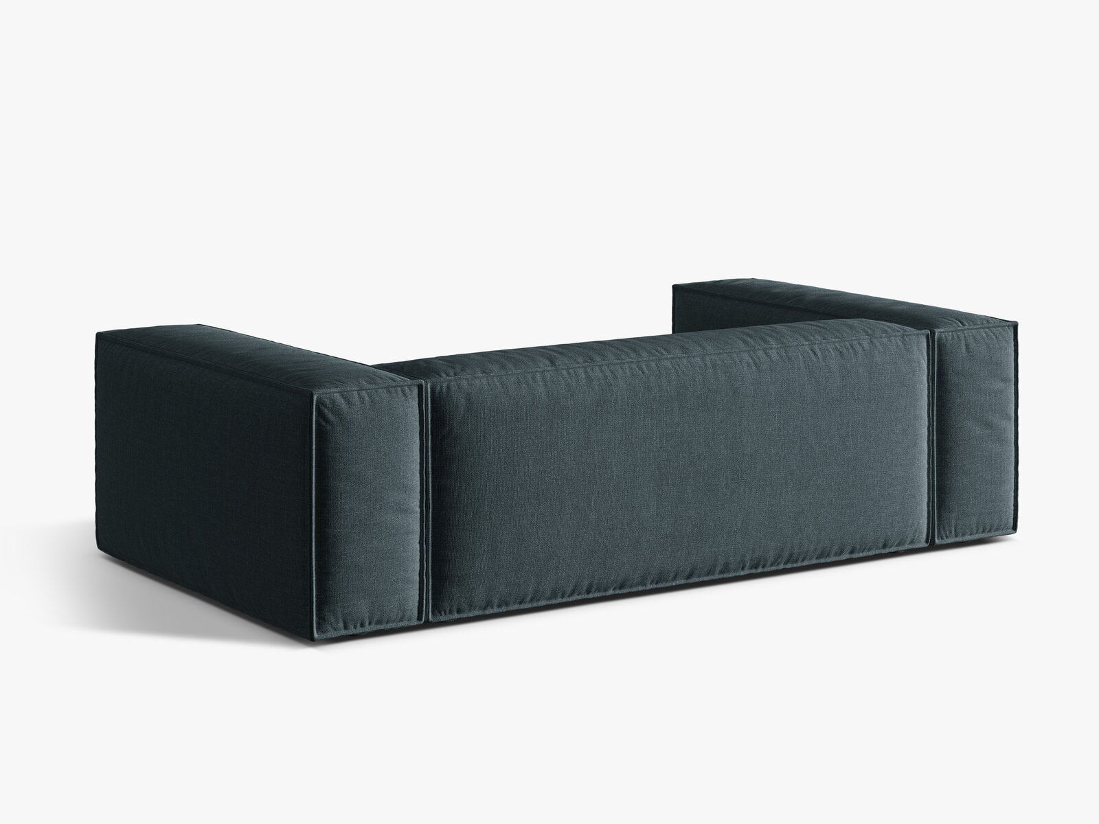 Micadoni Sofa Nuria 3-Sitzer Strukturierter Stoff Dunkel Petrol