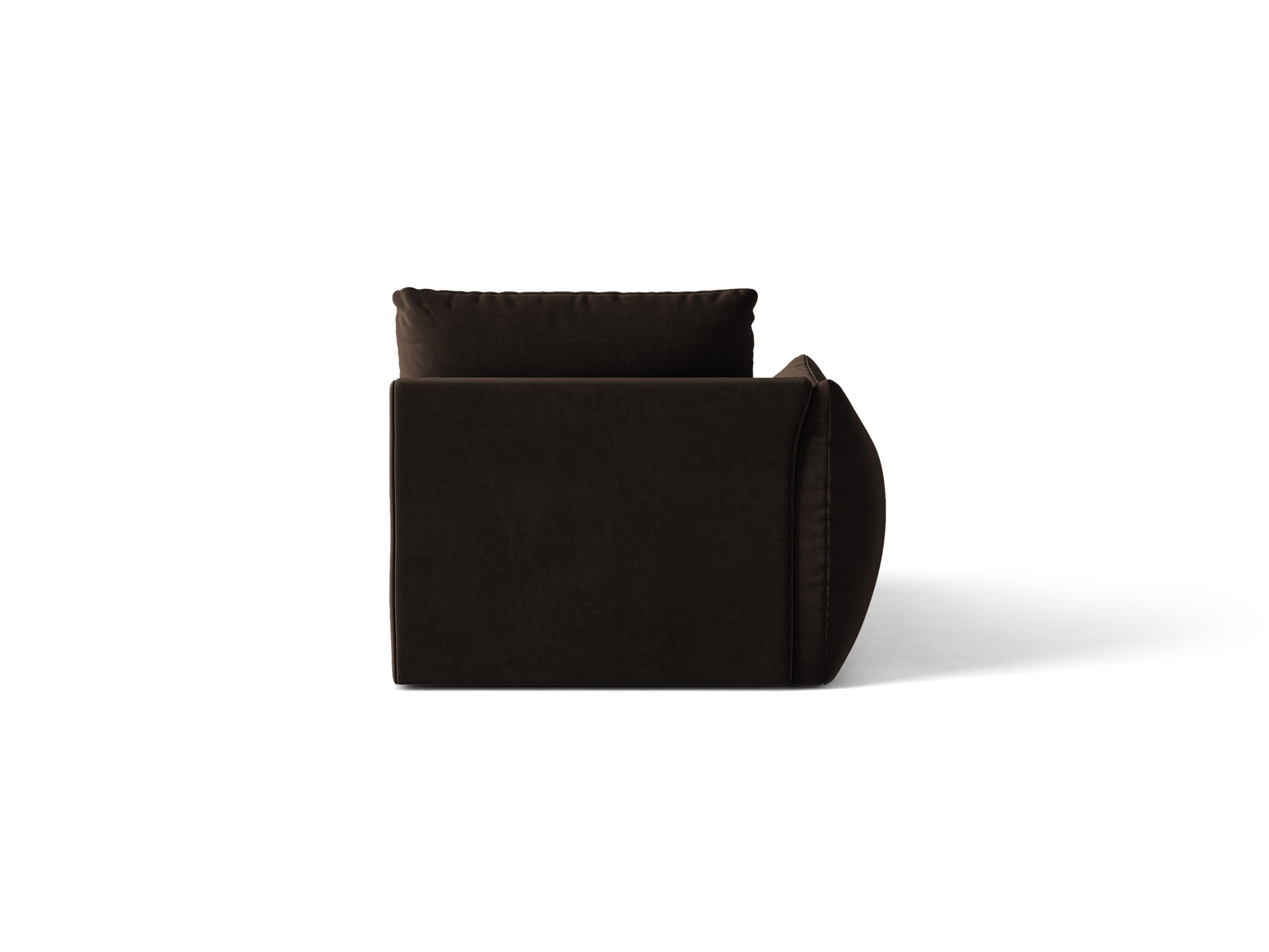 Micadoni Bloom Chaiselongue Links Samt Bluvel Dunkelbraun