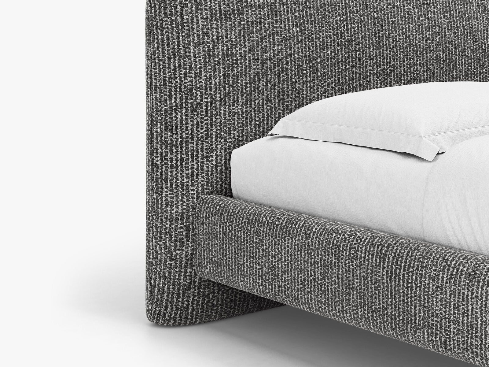 Micadoni Vera Bett mit Kopfteil Chenille Silencio Dunkelgrau 160x200