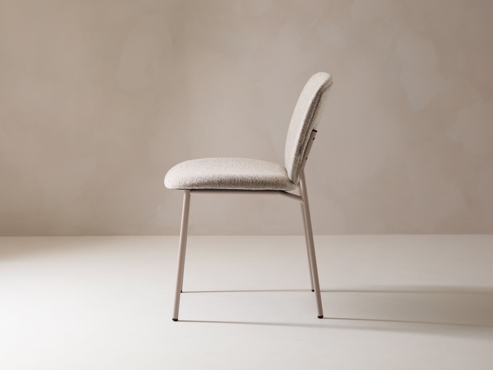 Micadoni Stuhl Echo 1-Sitzer Boucle Dunkelbeige