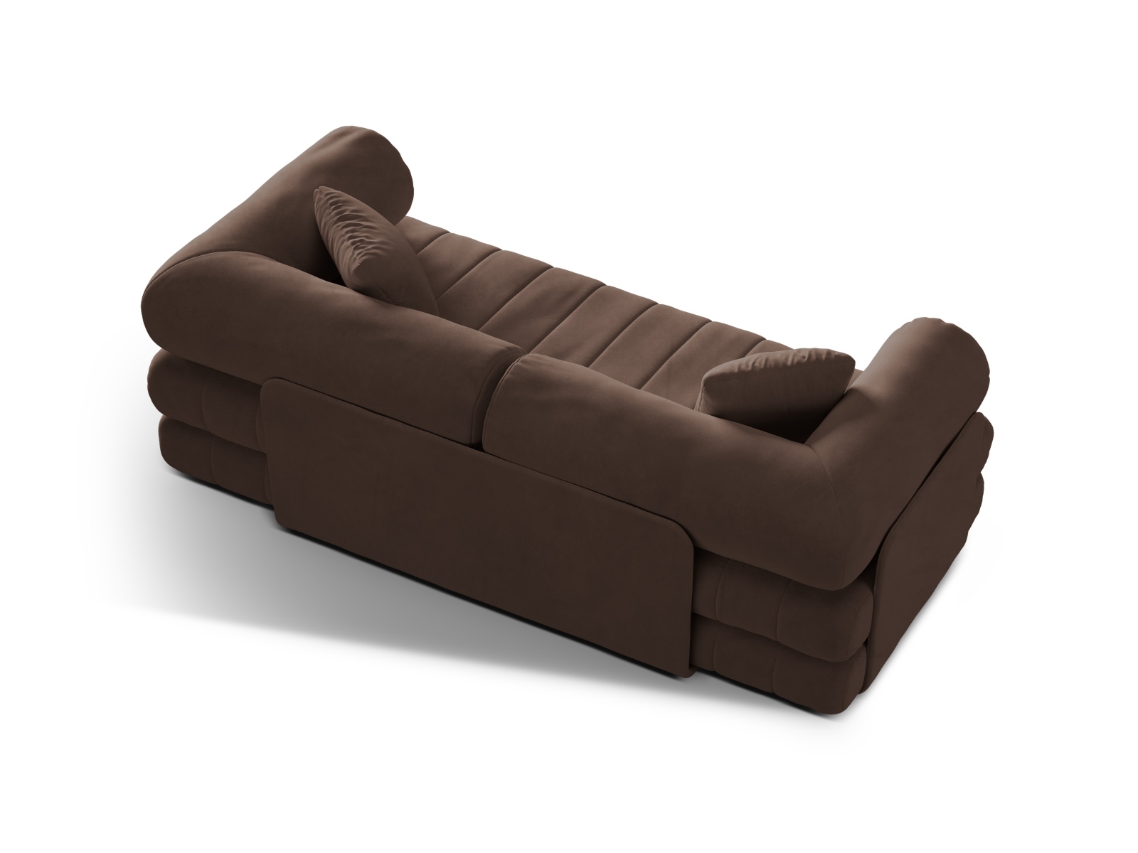 Cosmopolitan Design Schlafsofa Kemi 3-Sitzer Samt Salvador Schokolade