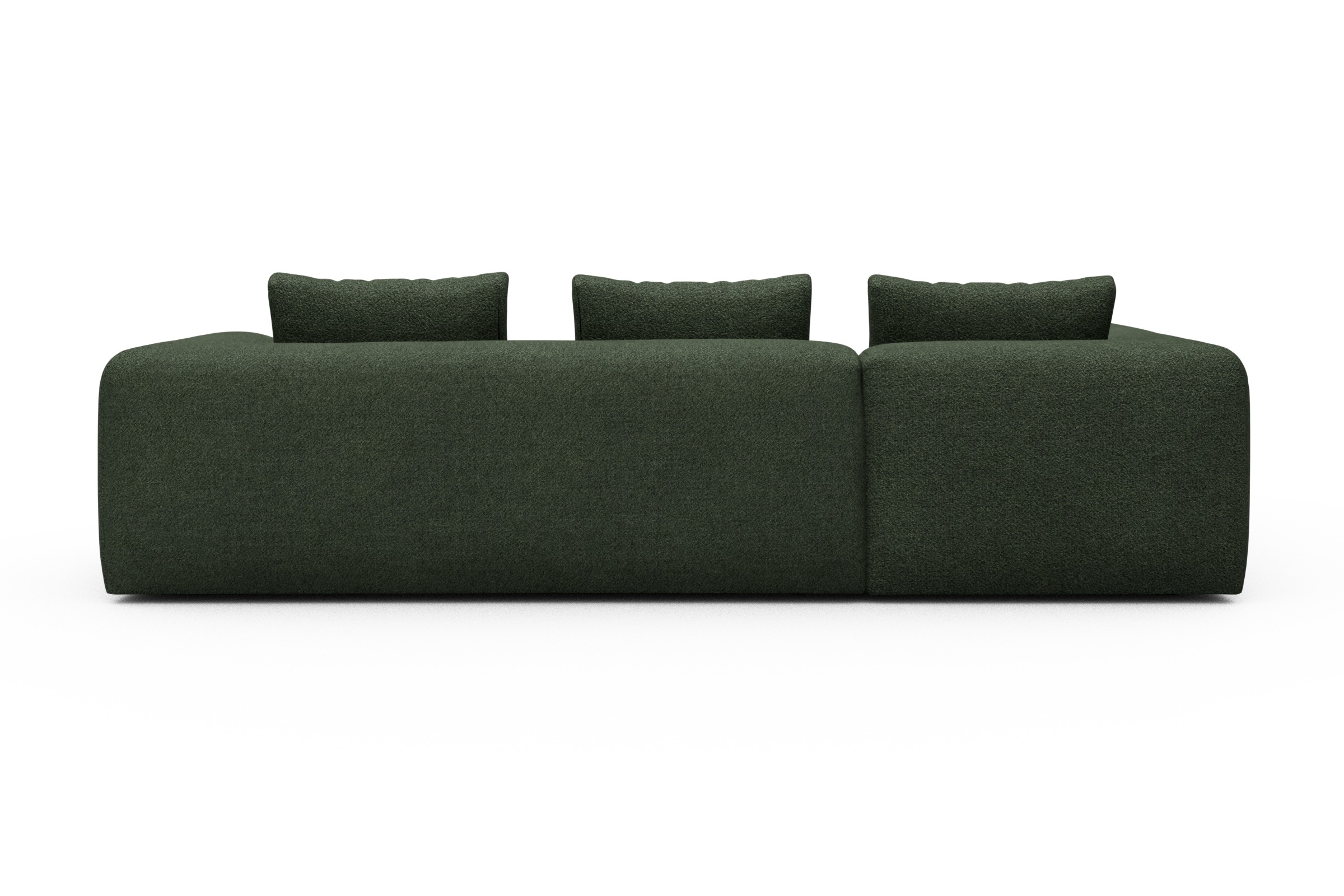 Ecksofa Fred 2x 2,5-Sitzer links offen Vanora-Deep-Green