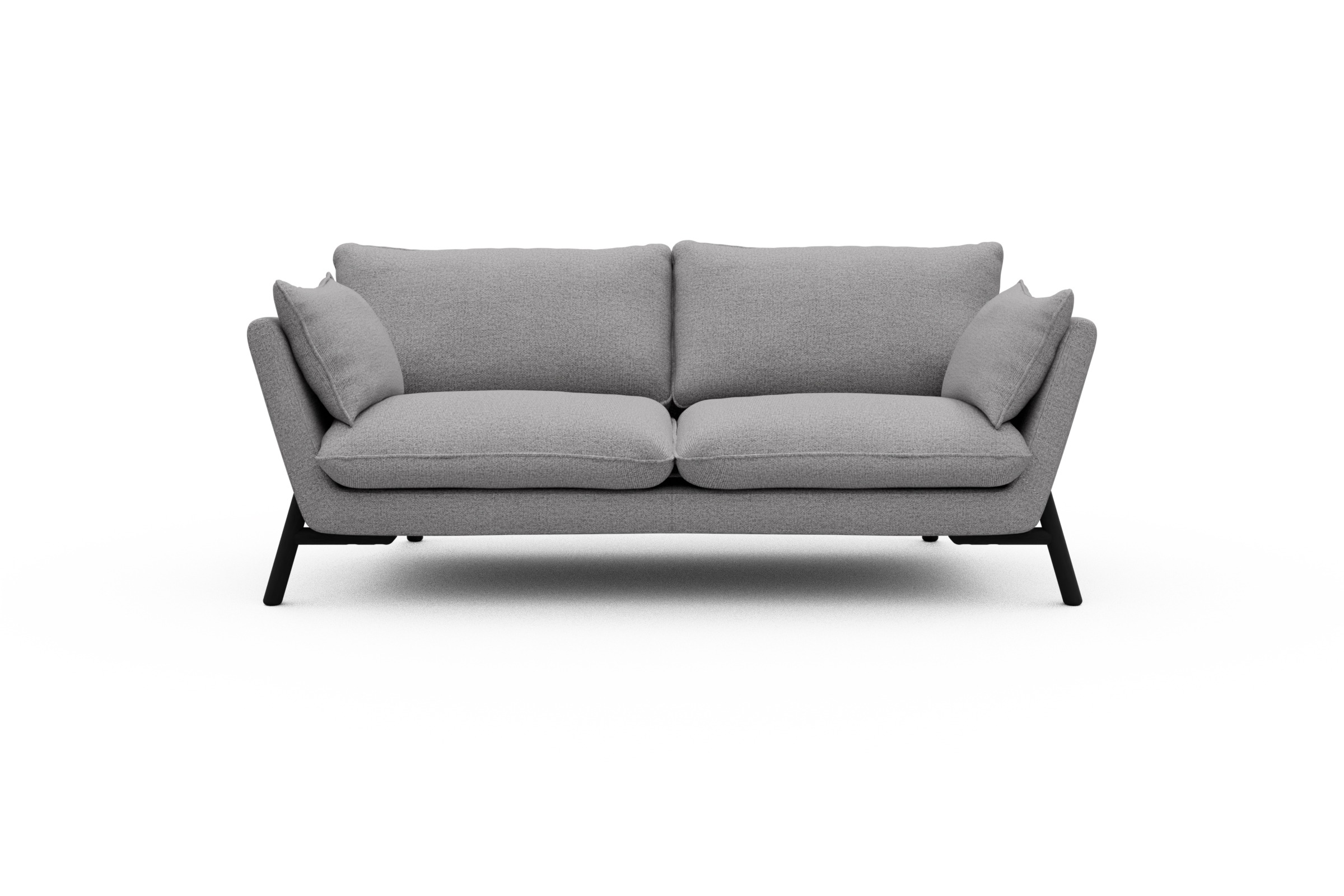 Skandi Home Sofa Emil 2-Sitzer Beinfarbe Eiche Schwarz Sama-Grey moebelfaktor