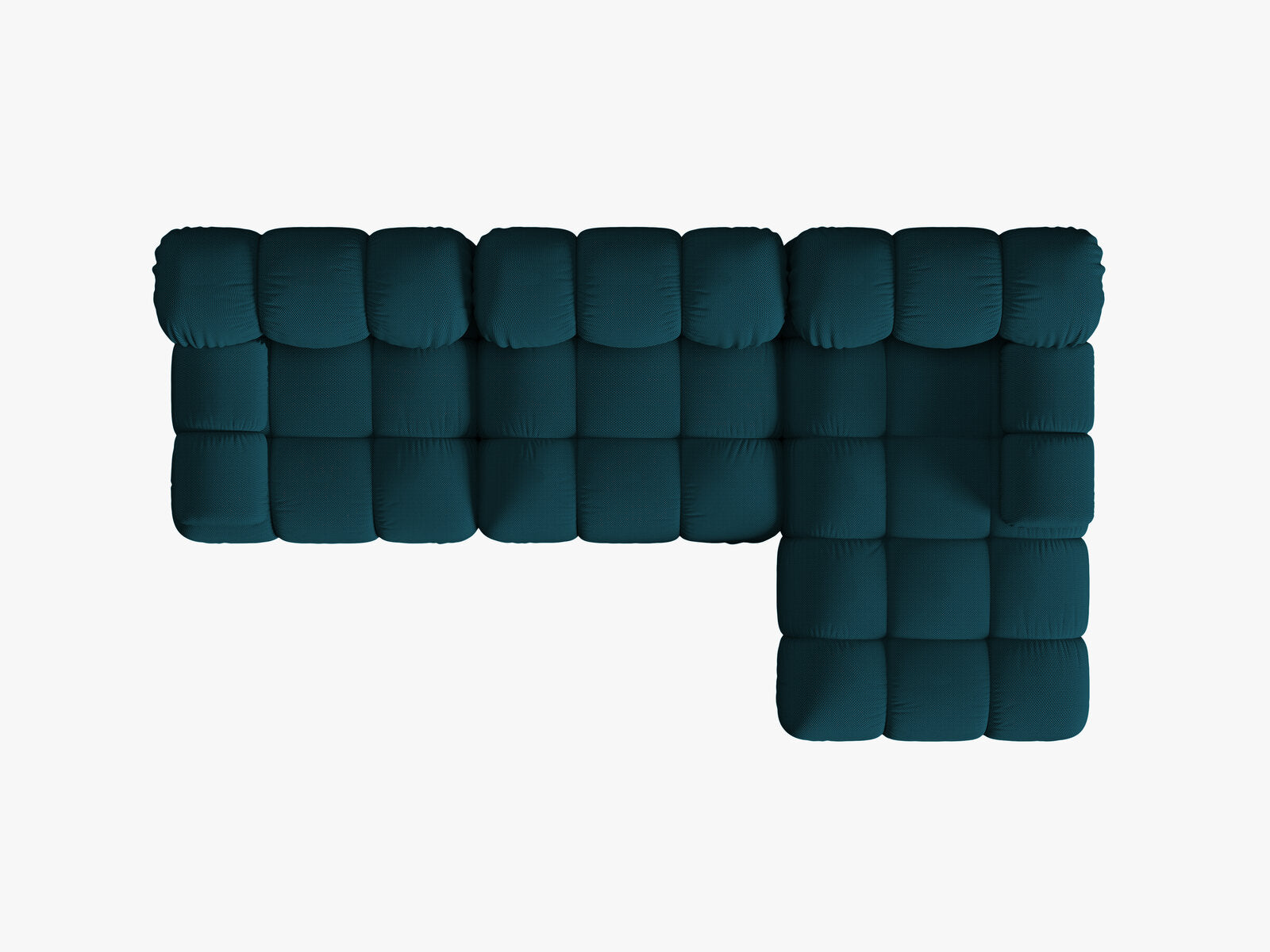 Micadoni Modulares Ecksofa Bellis 4-Sitzer Rechts 3D-Stoff Sonic Marineblau