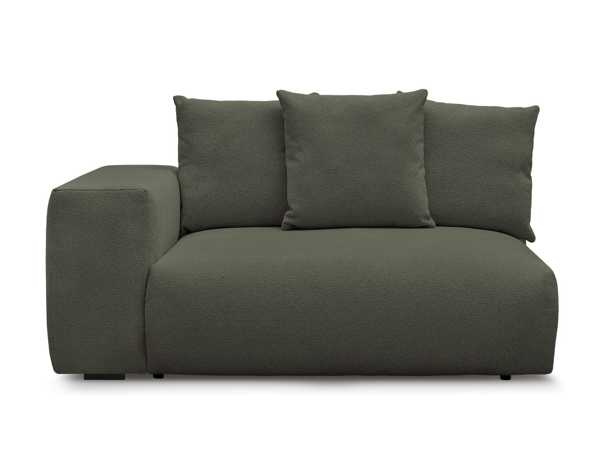 Bobochic Voltaire Sofamodul 2-Sitzer 178 × 100 cm Melange-Stoff Grün Ecke links
