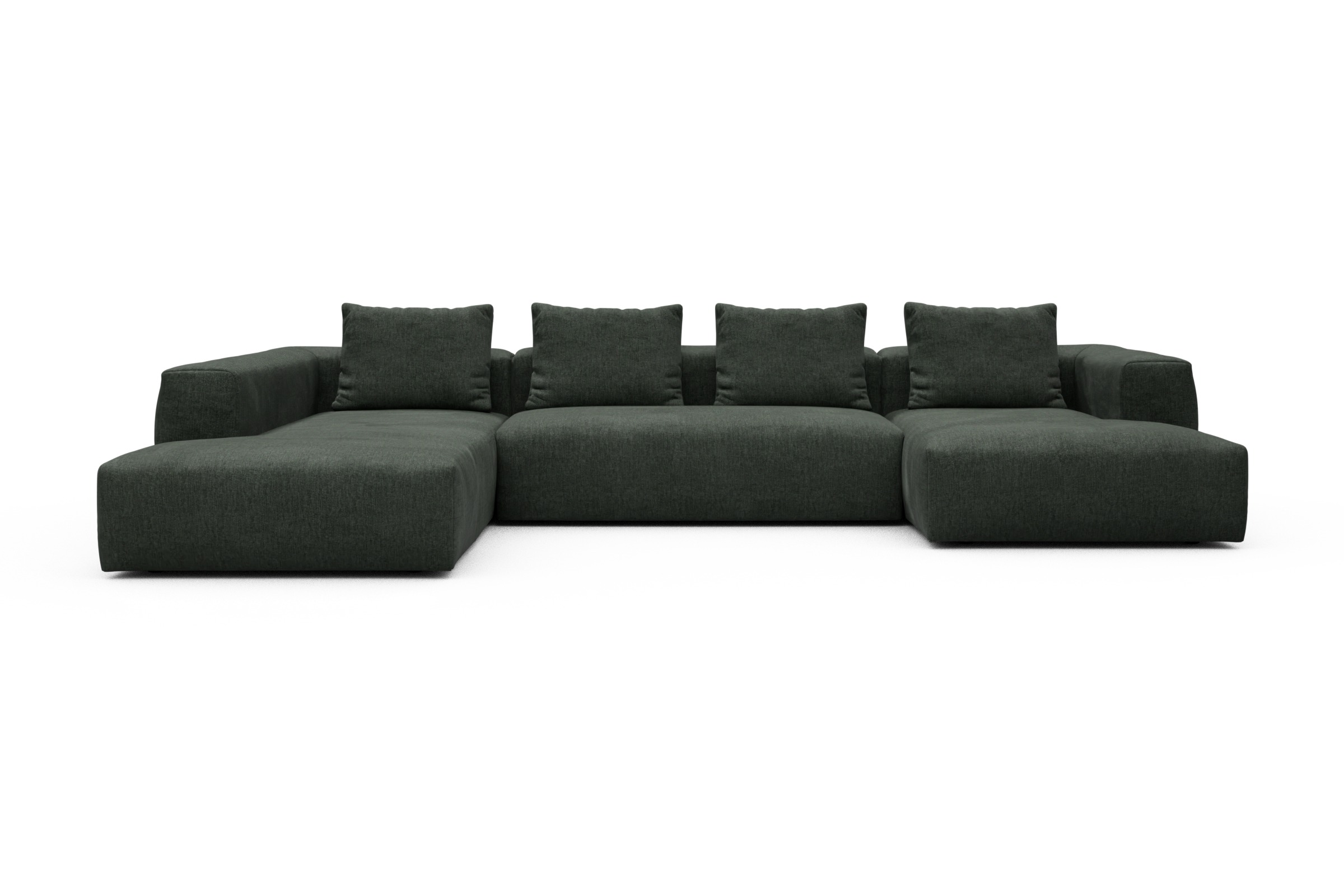 Skandi Home Wohnlandschaft Fred Relax-Ecke links mit 2-Sitzer und Chaiselongue rechts Aivi-Pine-Green moebelfaktor