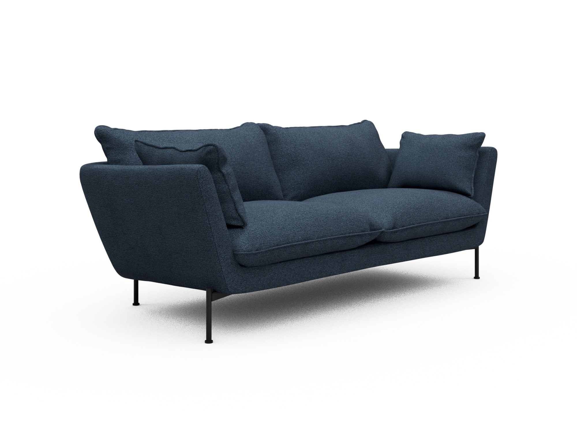 Skandi Home Sofa Anton Soft 2-Sitzer Boucle-Blue moebelfaktor