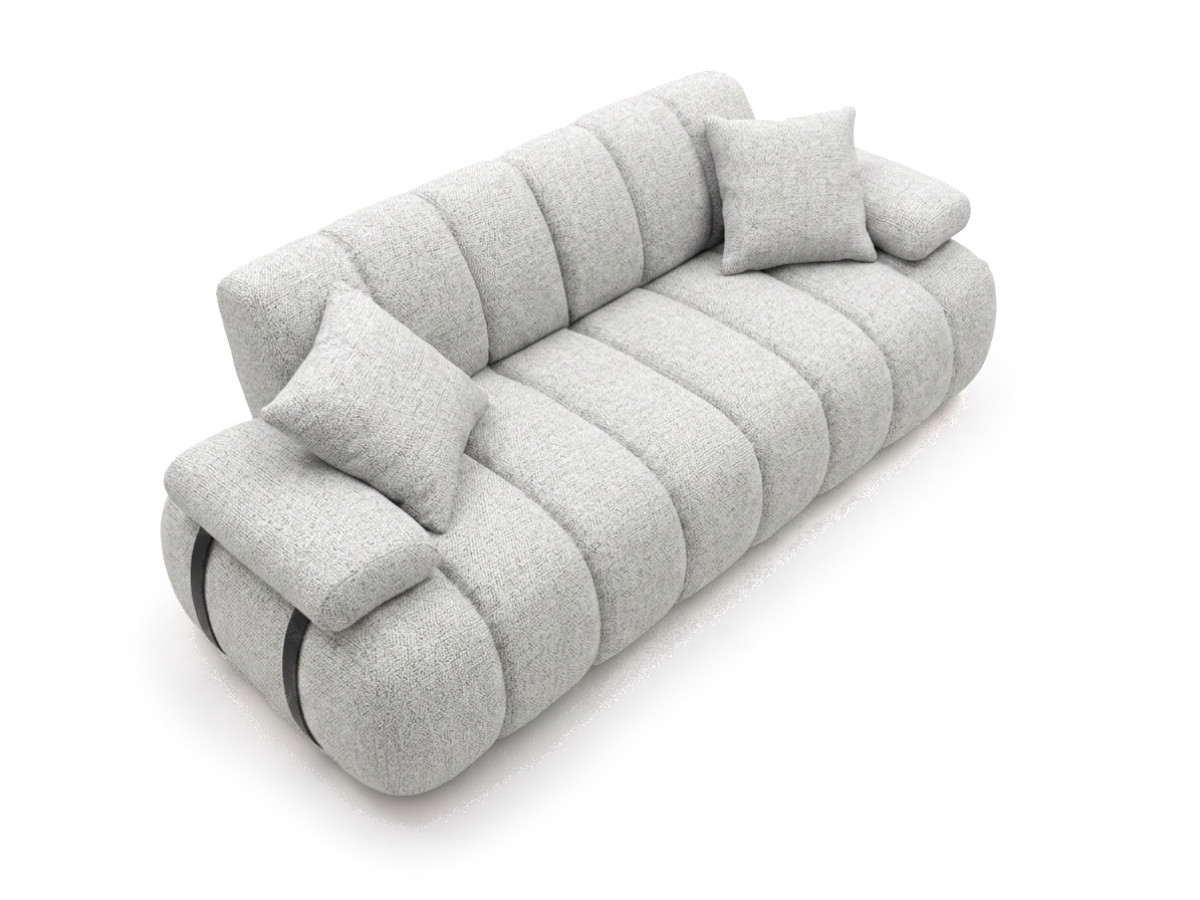 Bobochic Rivoli Sofa 4-Sitzer Melange-Stoff Grau
