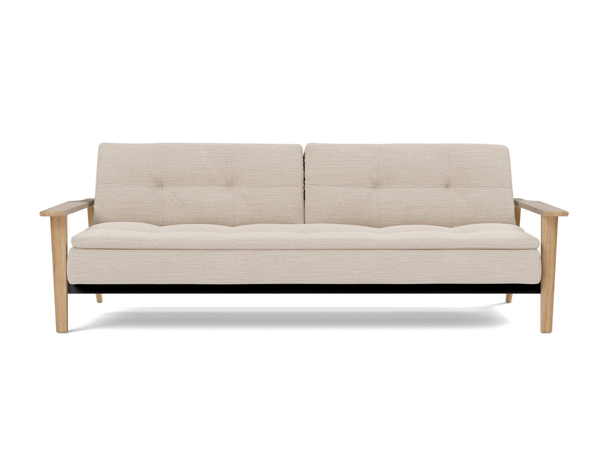 Schlafsofa Dublexo Frej Webstoff Blida 612-Sand-Grey
