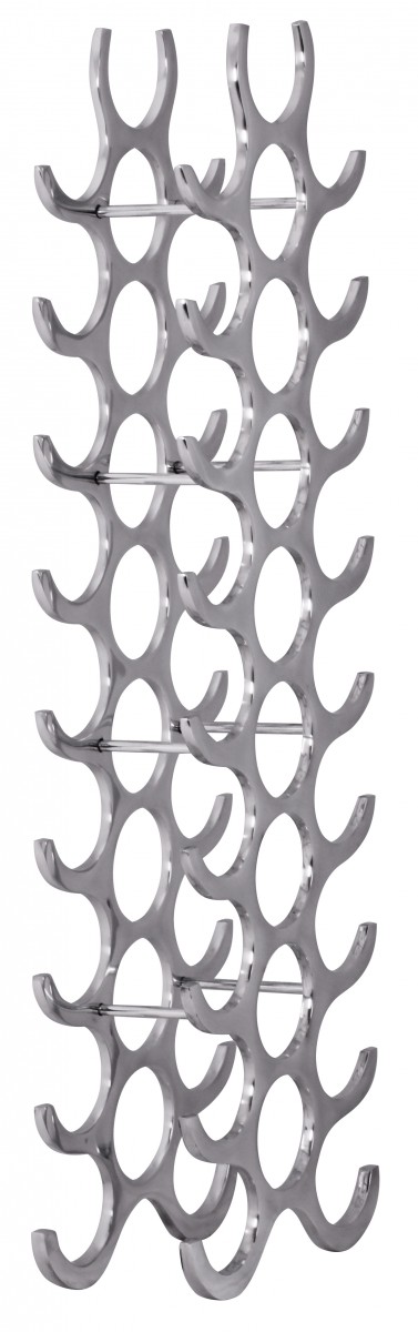 Flaschenregal Vinstra Aluminium Silber 31 × 14 × 98 cm