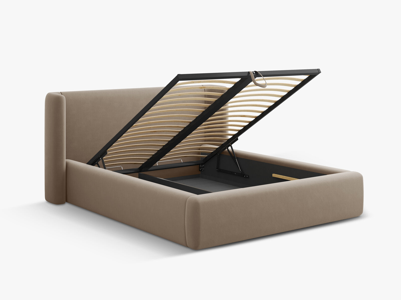 Micadoni Bett Jolene Samt Cappuccino 140x200